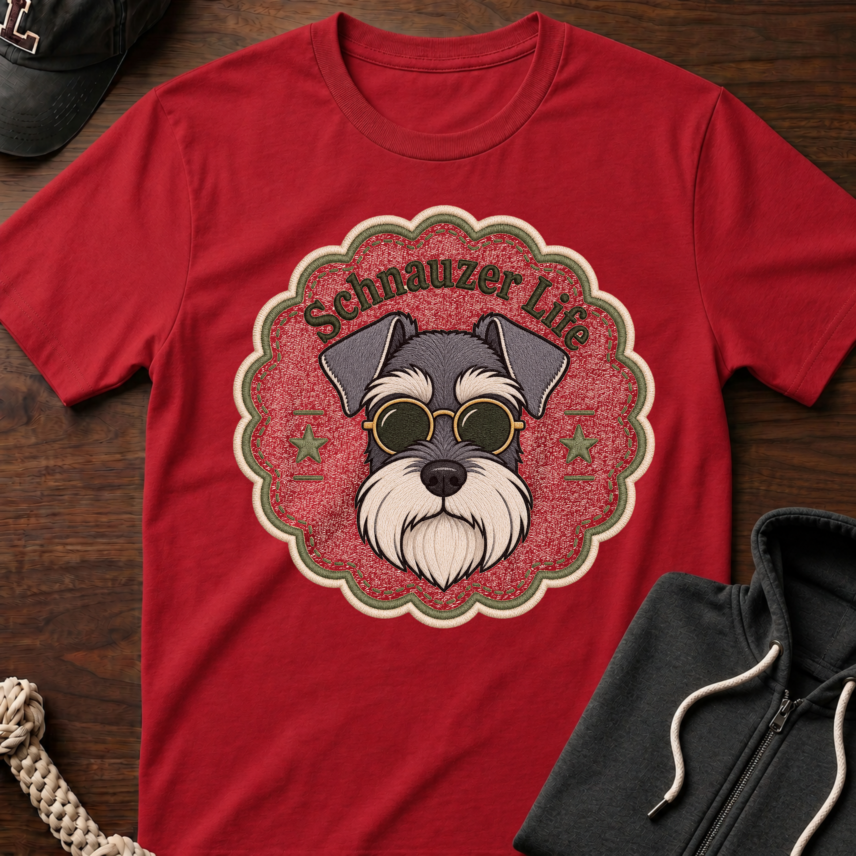 Schnauzer Life Emb T-Shirt