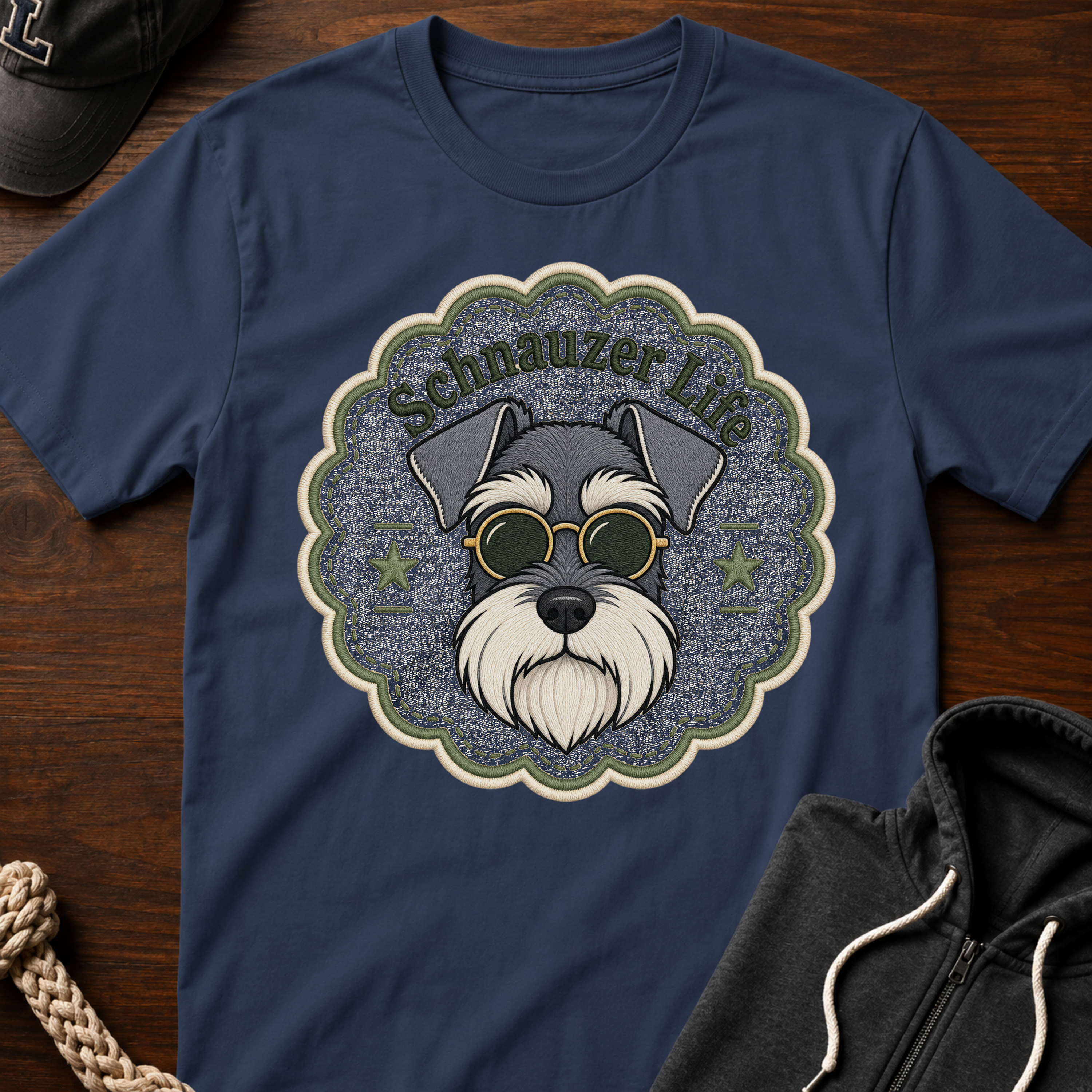 Schnauzer Life Emb T-Shirt