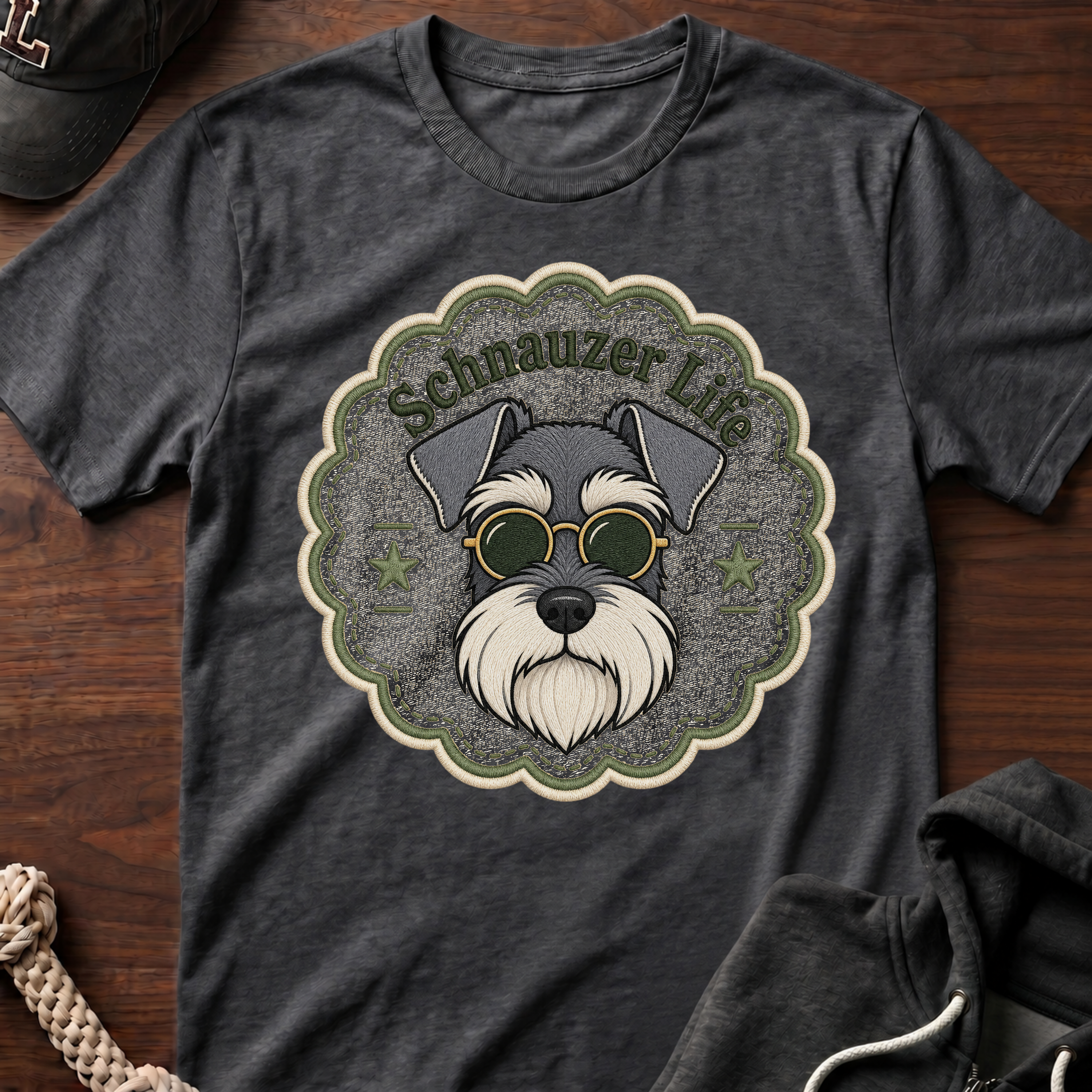 Schnauzer Life Emb T-Shirt