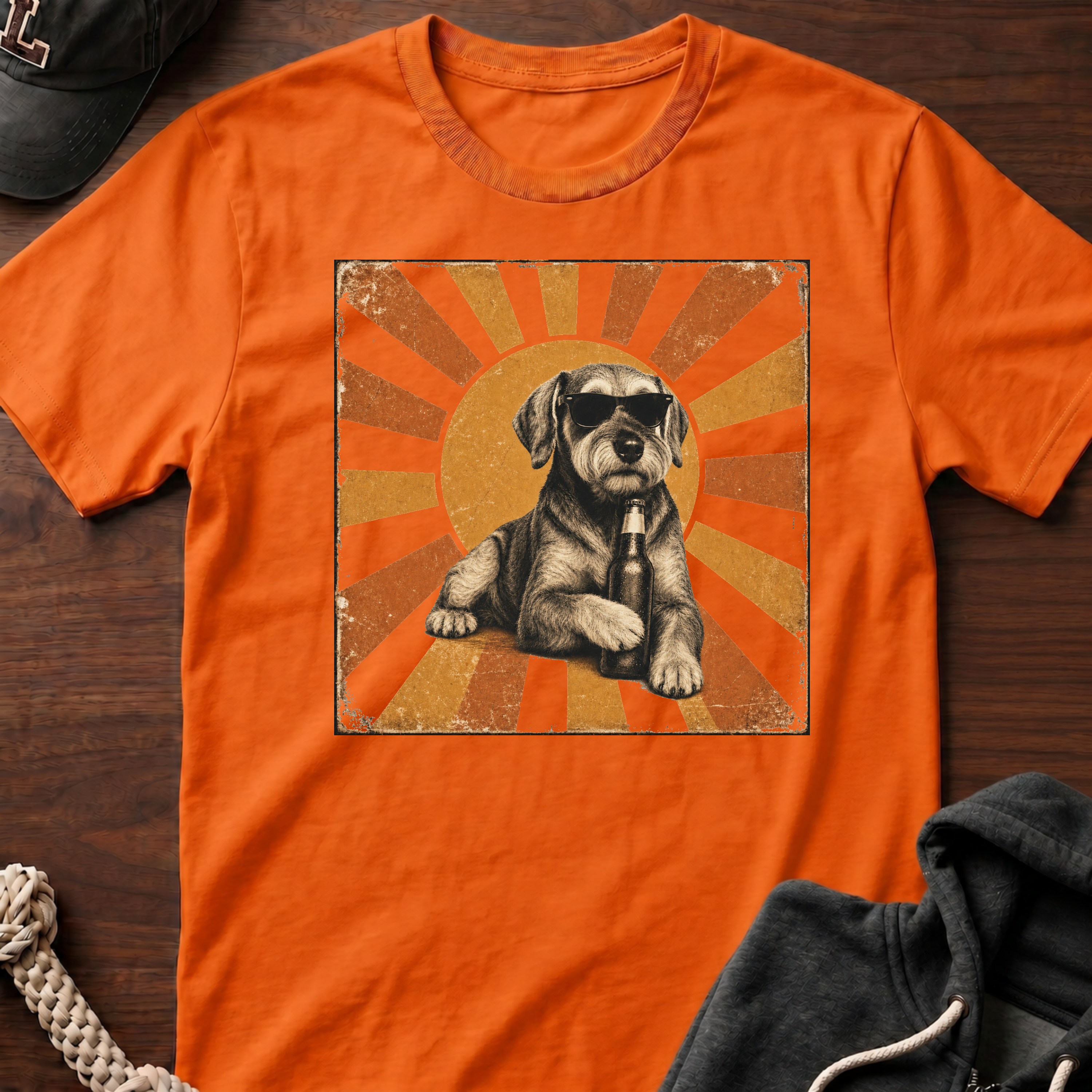 Schnauzer And His Beer T-Shirt