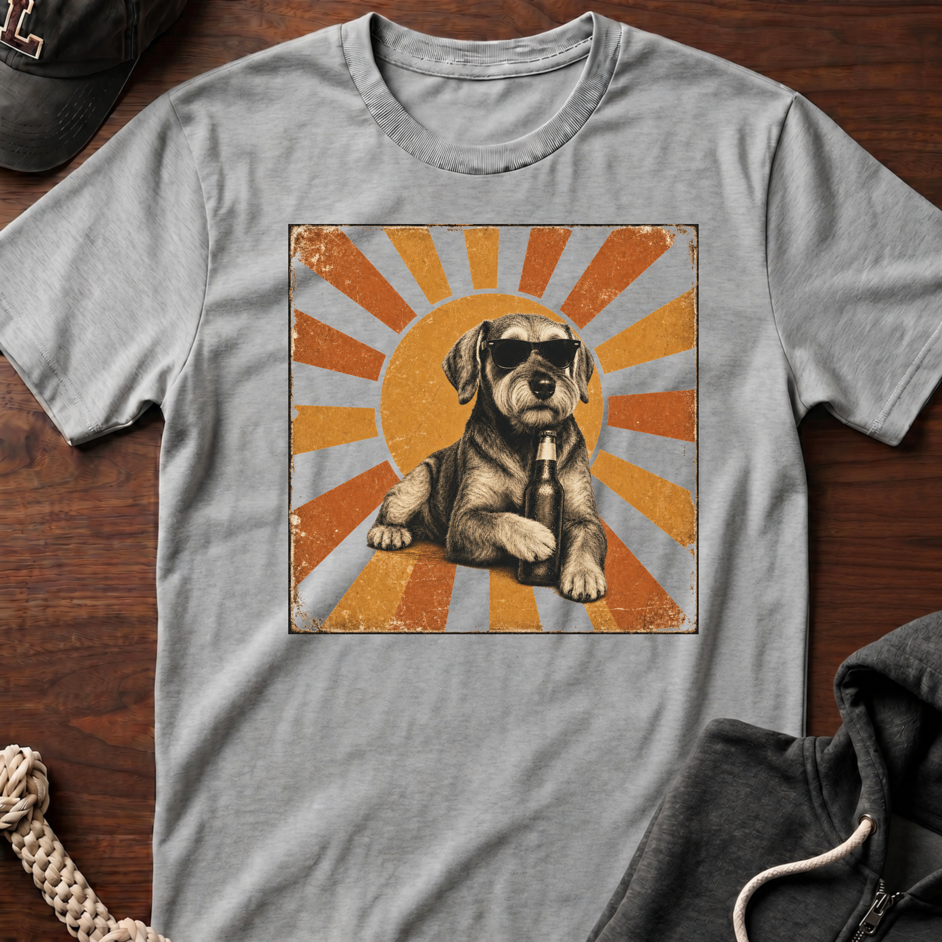 Schnauzer And His Beer T-Shirt