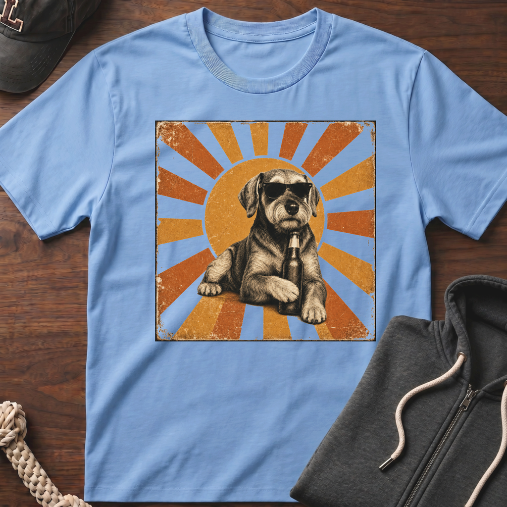 Schnauzer And His Beer T-Shirt