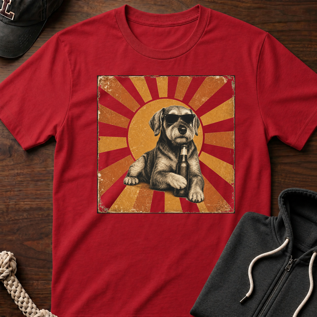 Schnauzer And His Beer T-Shirt