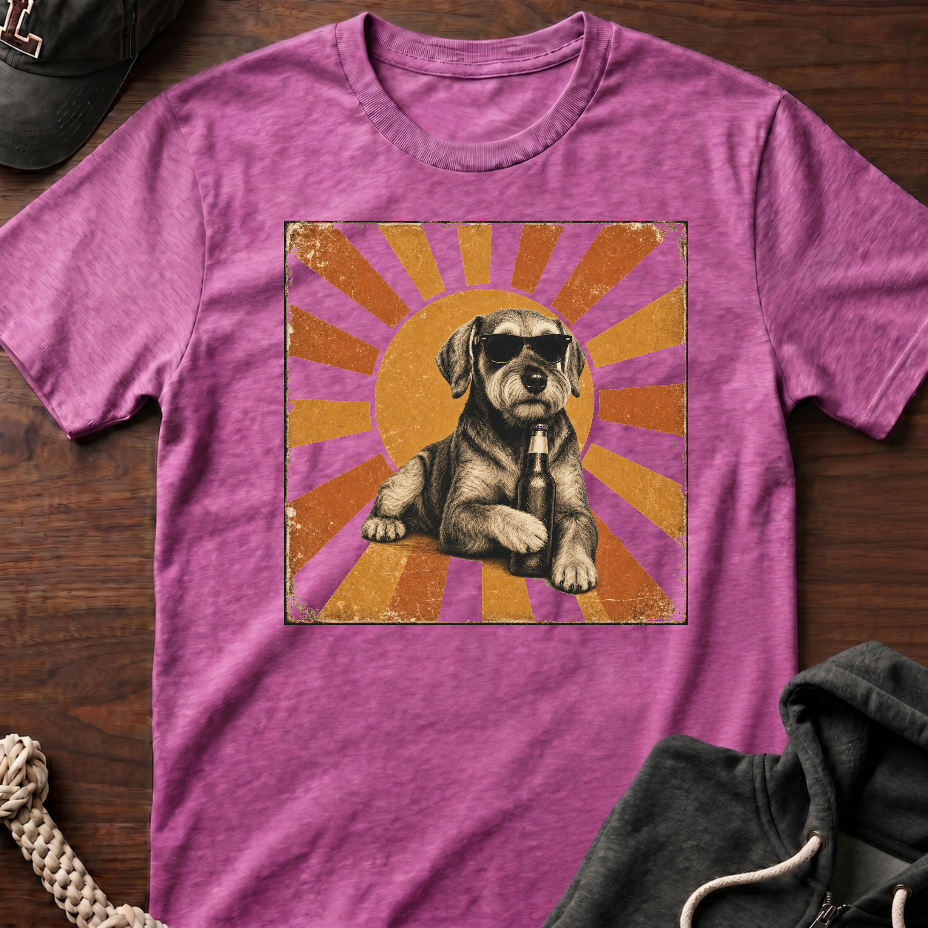 Schnauzer And His Beer T-Shirt