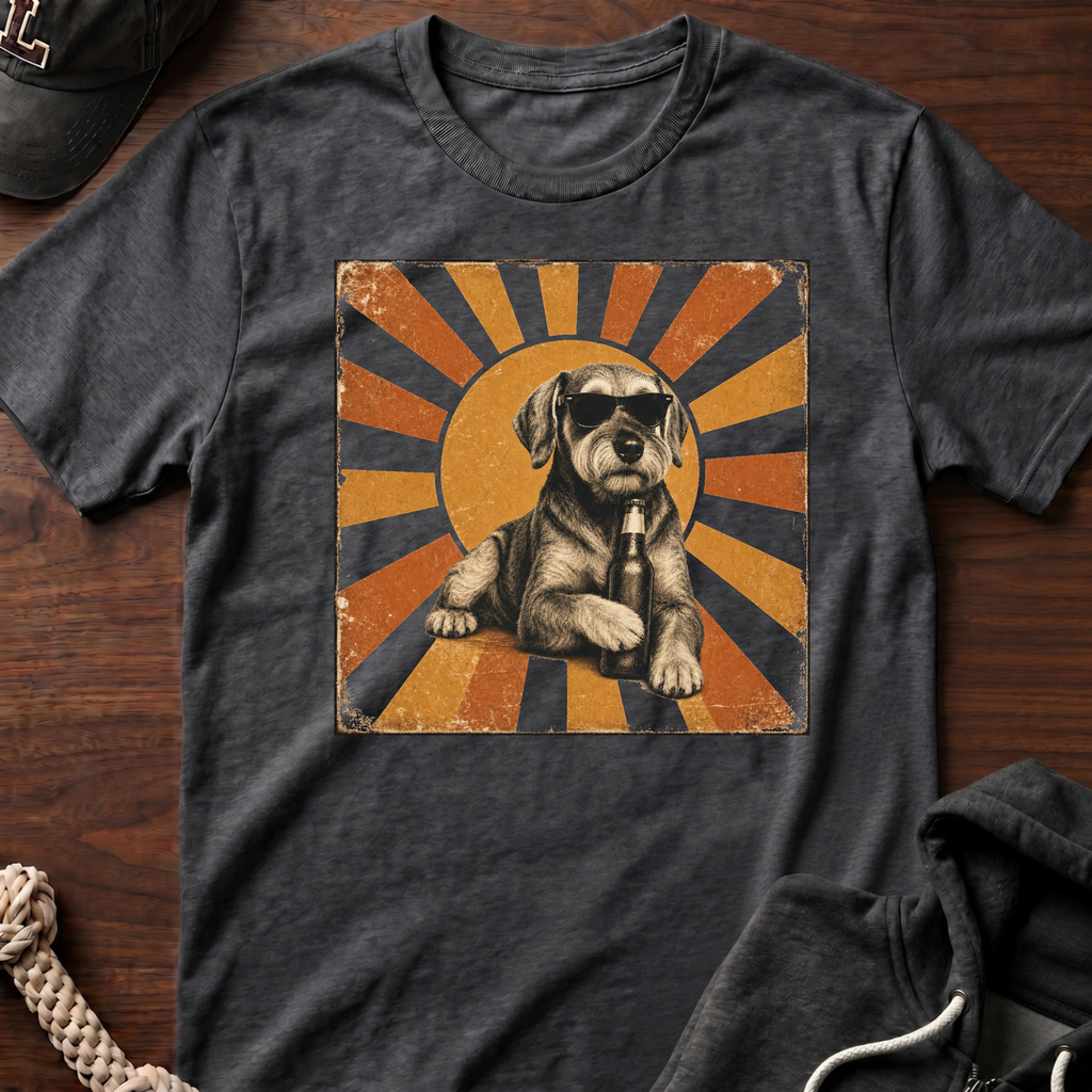 Schnauzer And His Beer T-Shirt