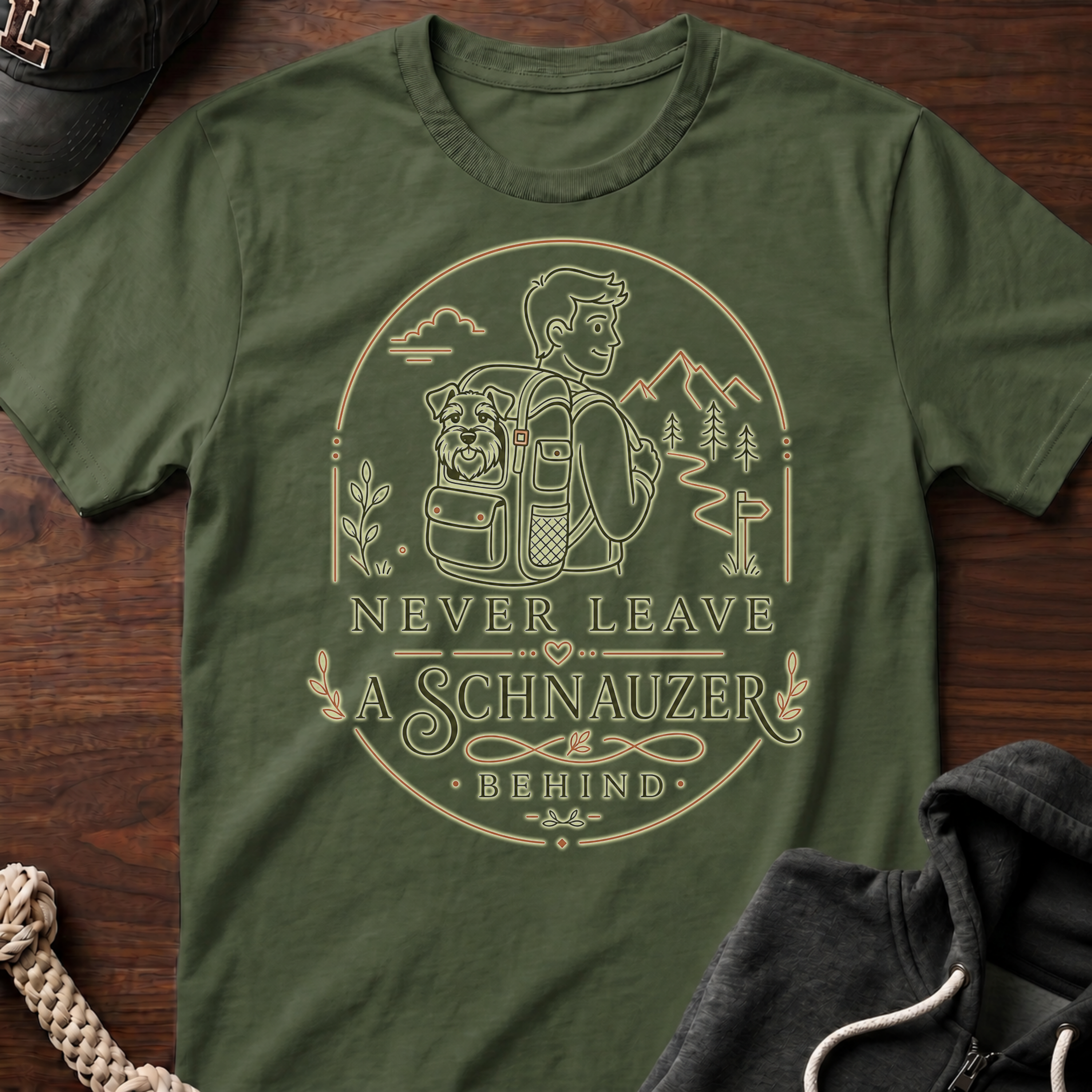 Never Leave A Schnauzer Behind 02 T-Shirt