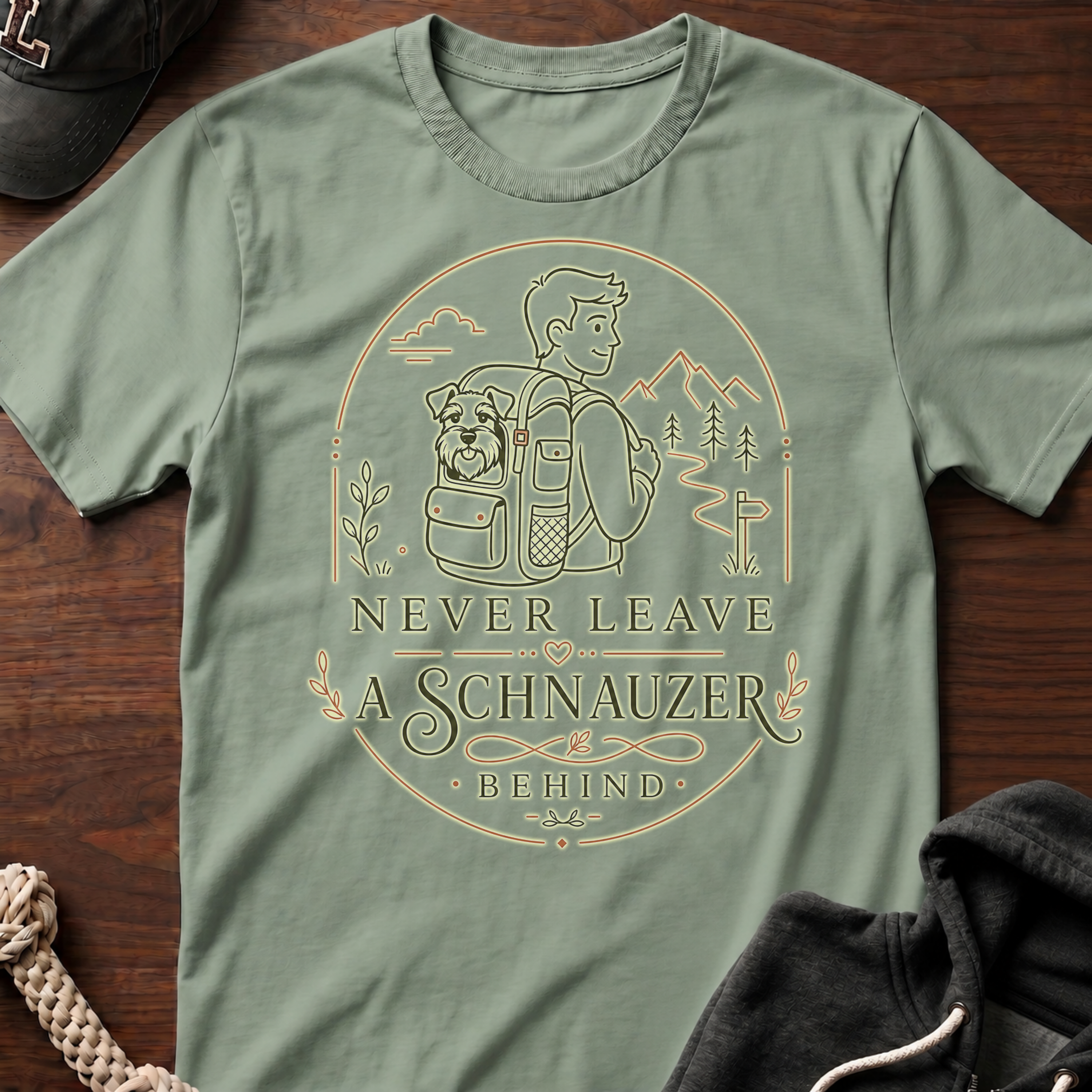 Never Leave A Schnauzer Behind 02 T-Shirt