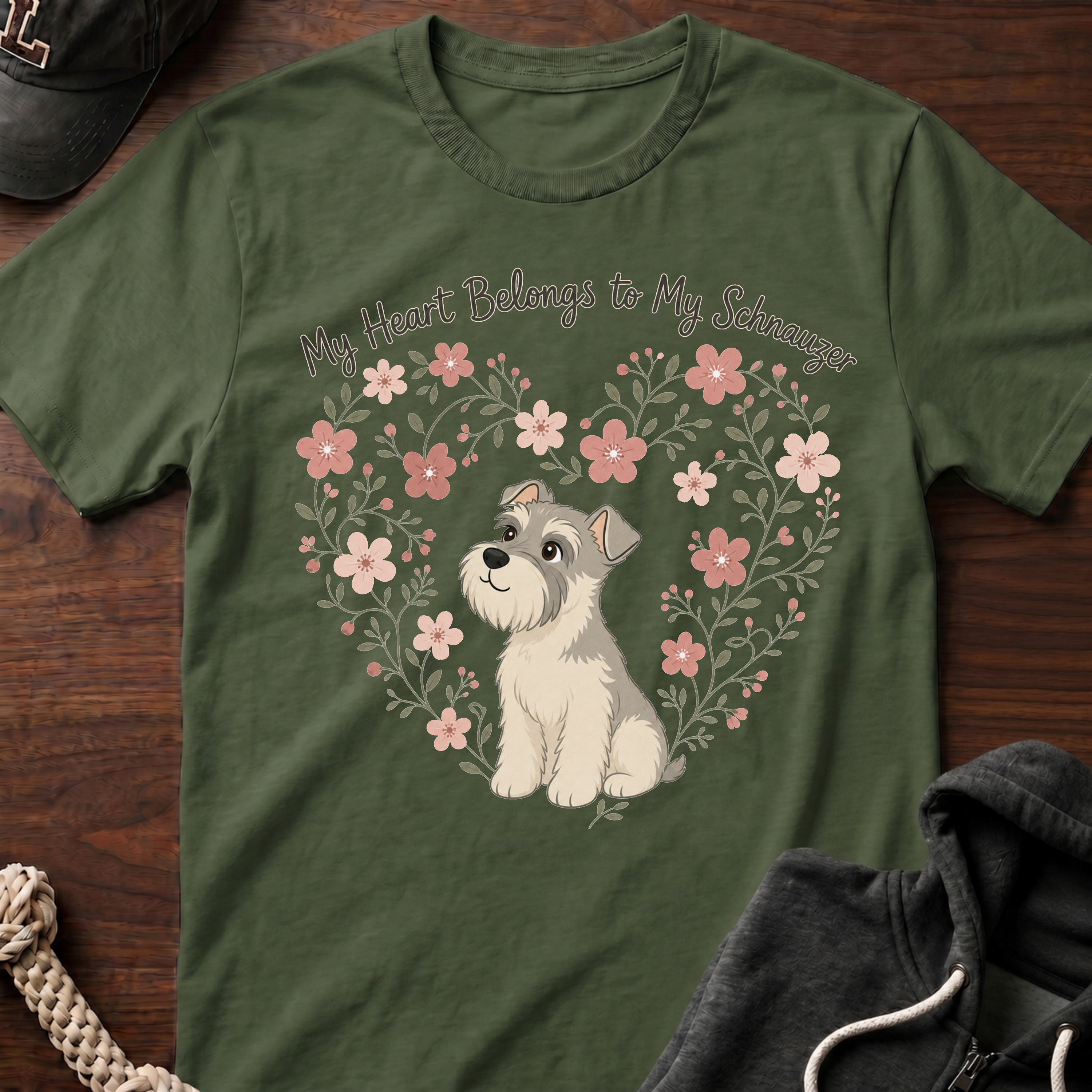 My Heart Belongs To My Schnauzer T-Shirt