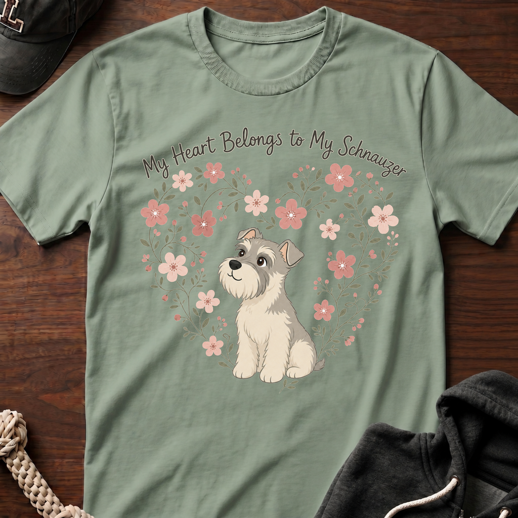 My Heart Belongs To My Schnauzer T-Shirt