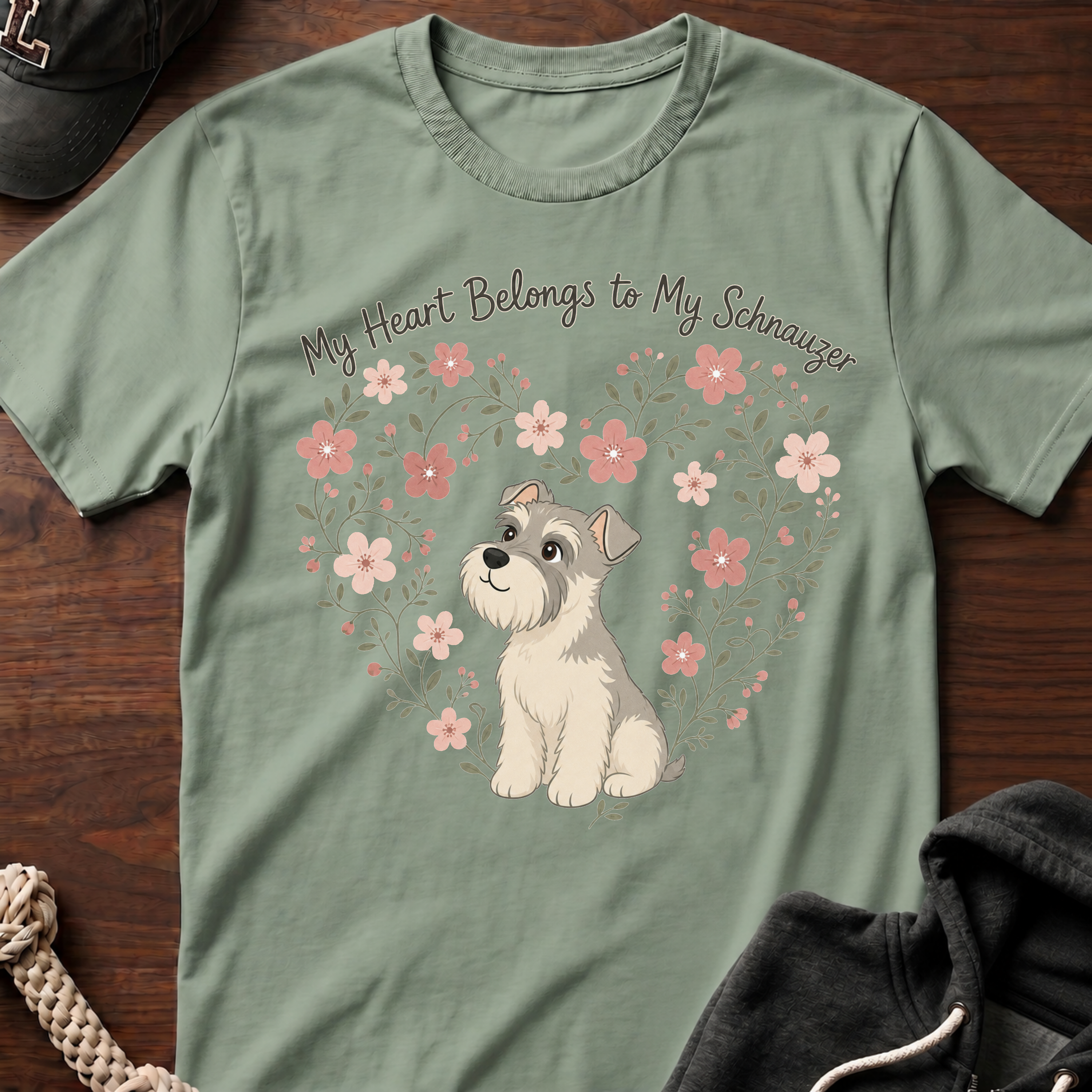 My Heart Belongs To My Schnauzer T-Shirt