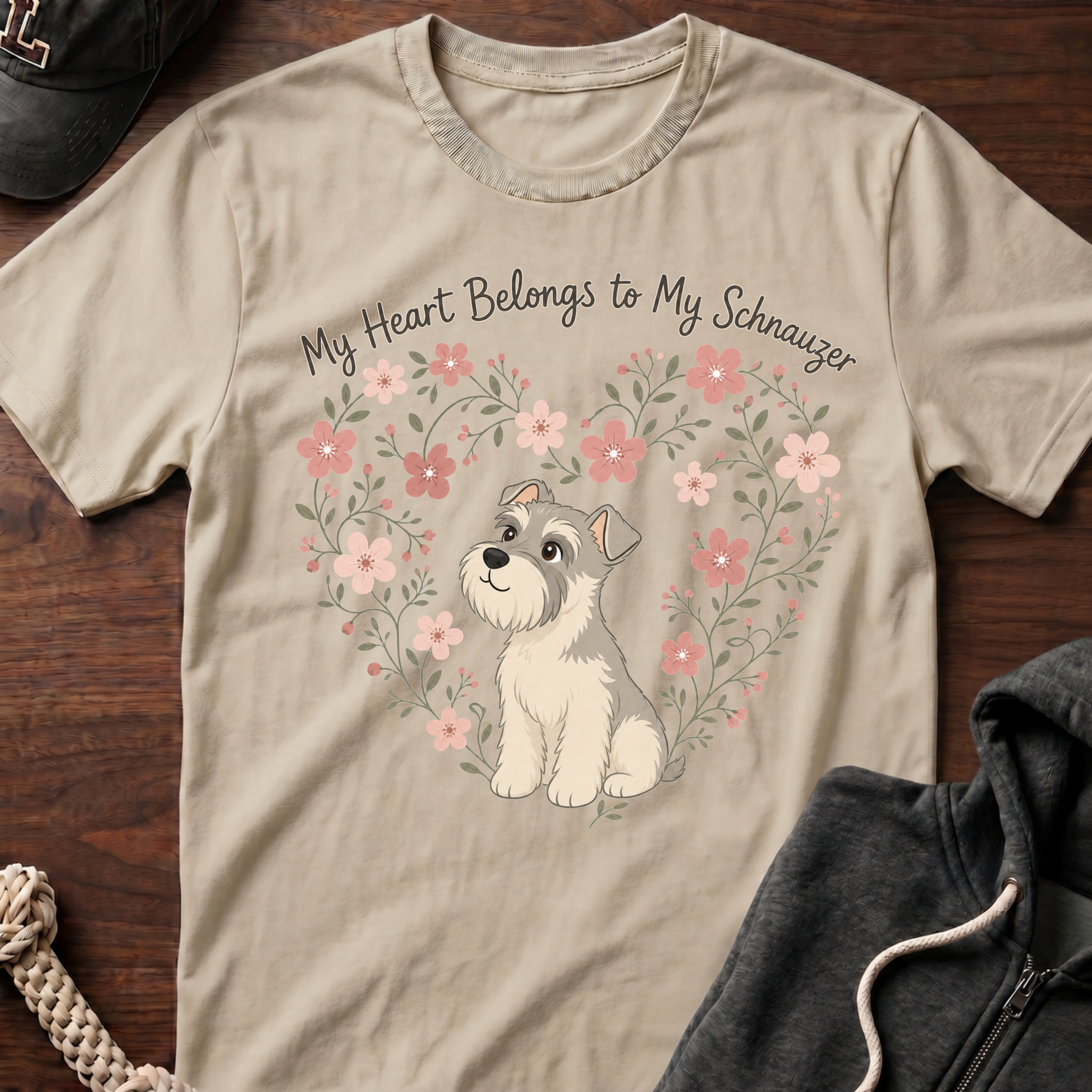 My Heart Belongs To My Schnauzer T-Shirt