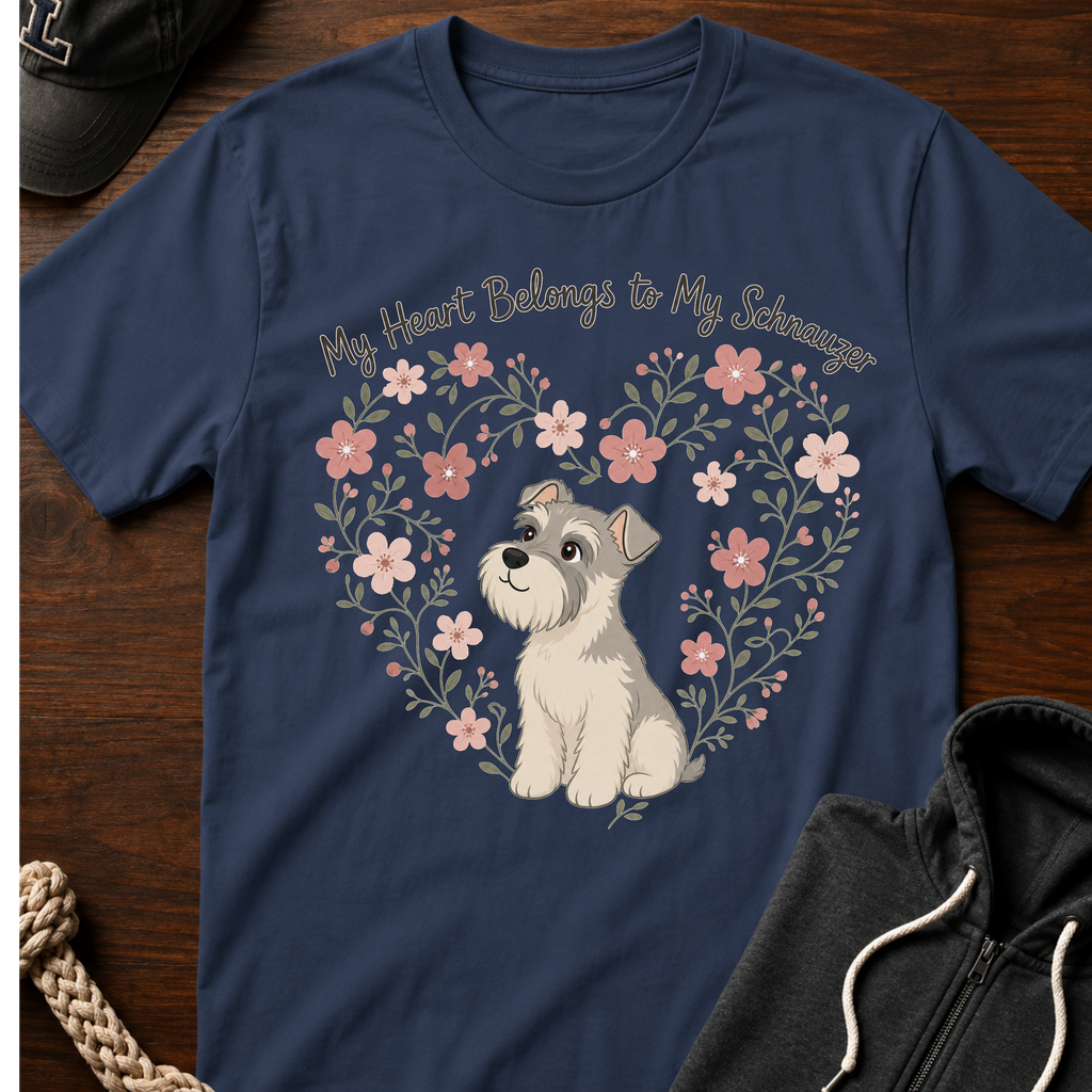 My Heart Belongs To My Schnauzer T-Shirt