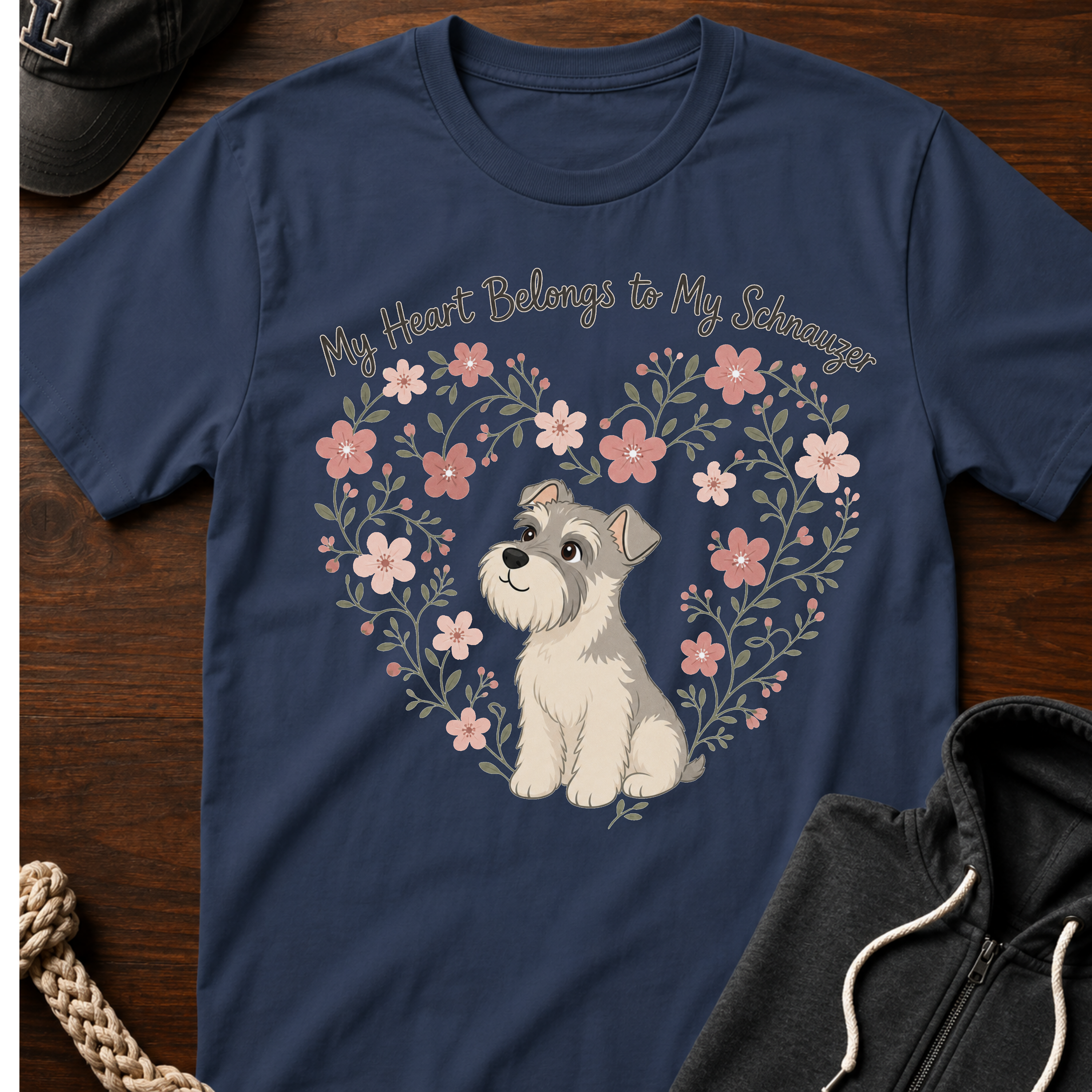 My Heart Belongs To My Schnauzer T-Shirt