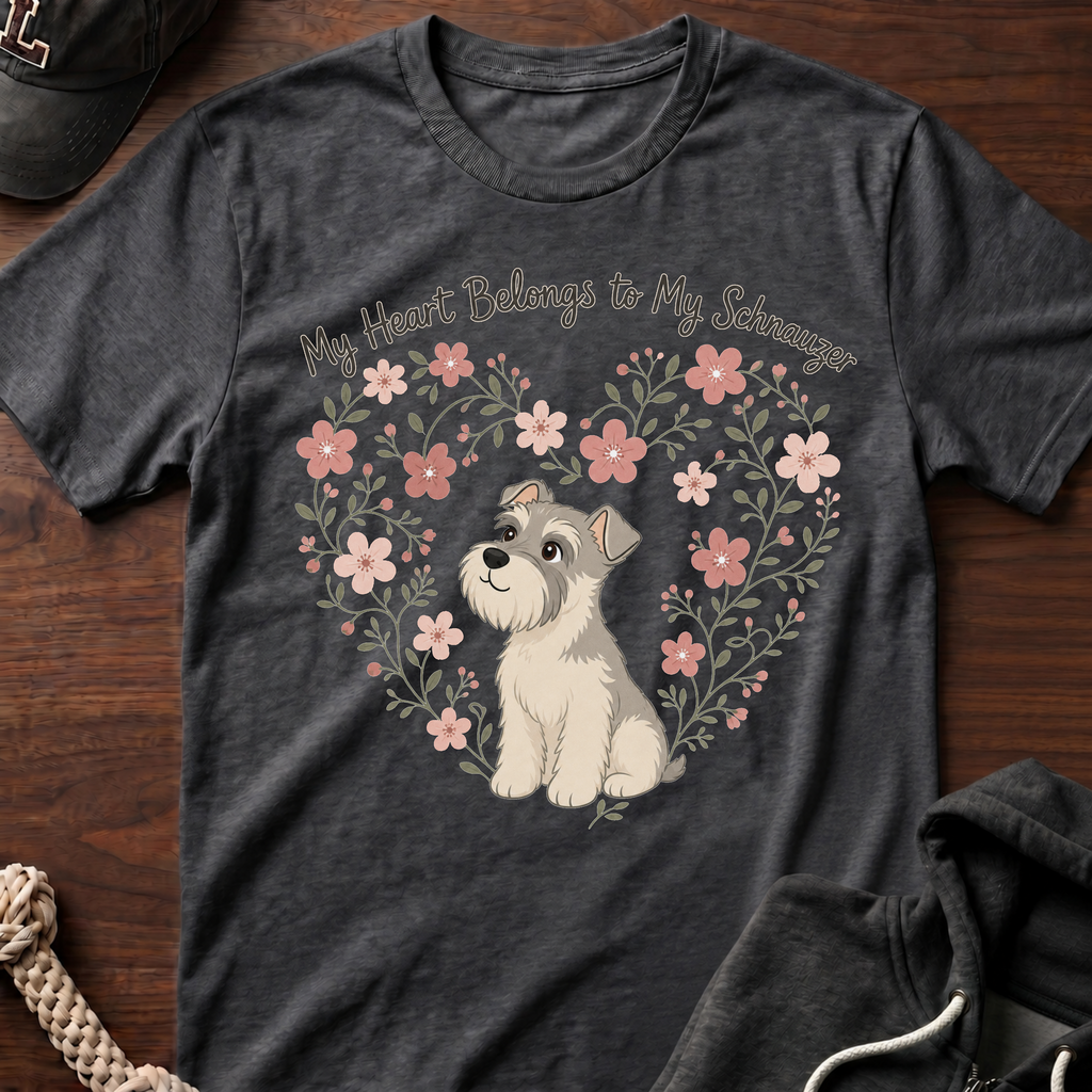 My Heart Belongs To My Schnauzer T-Shirt