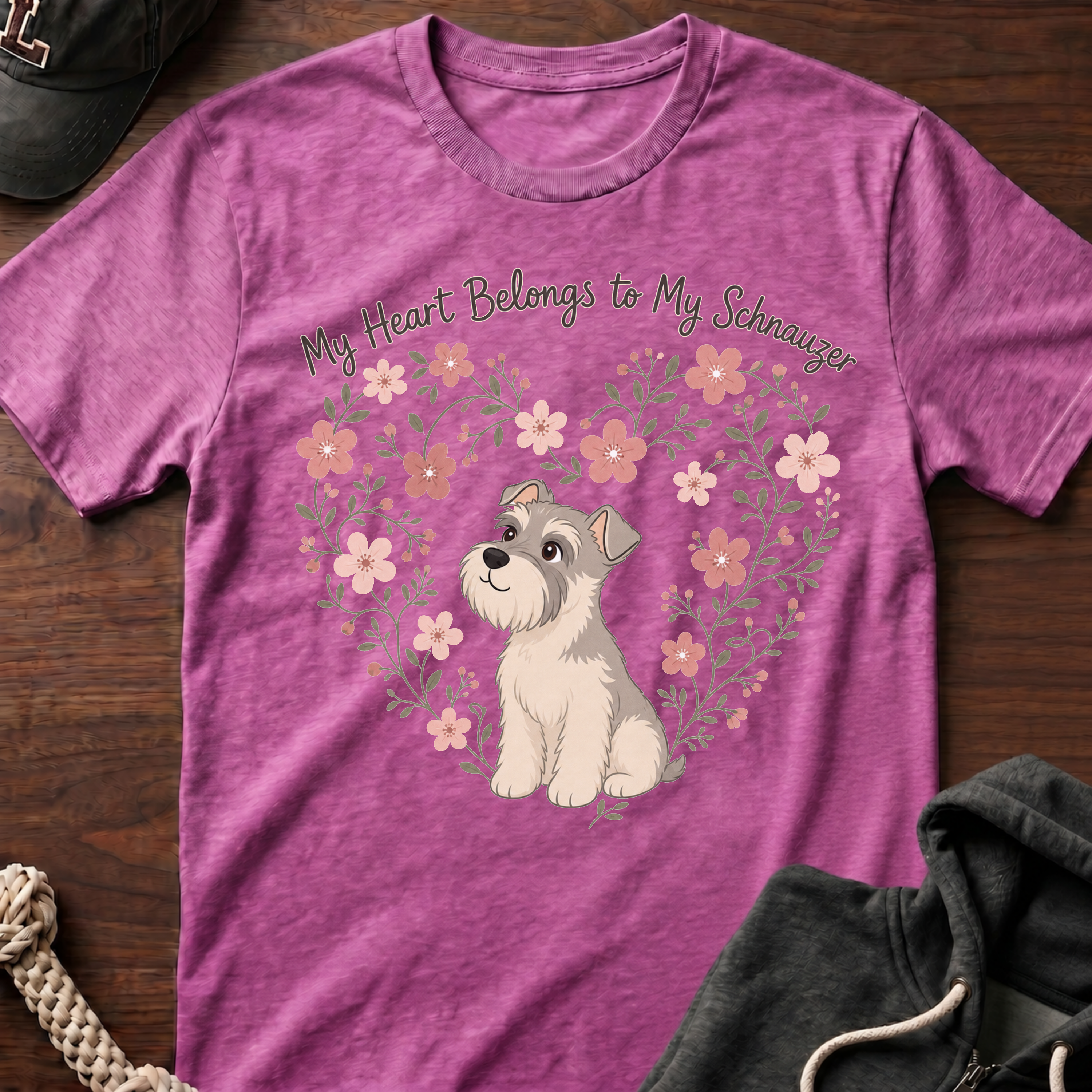 My Heart Belongs To My Schnauzer T-Shirt
