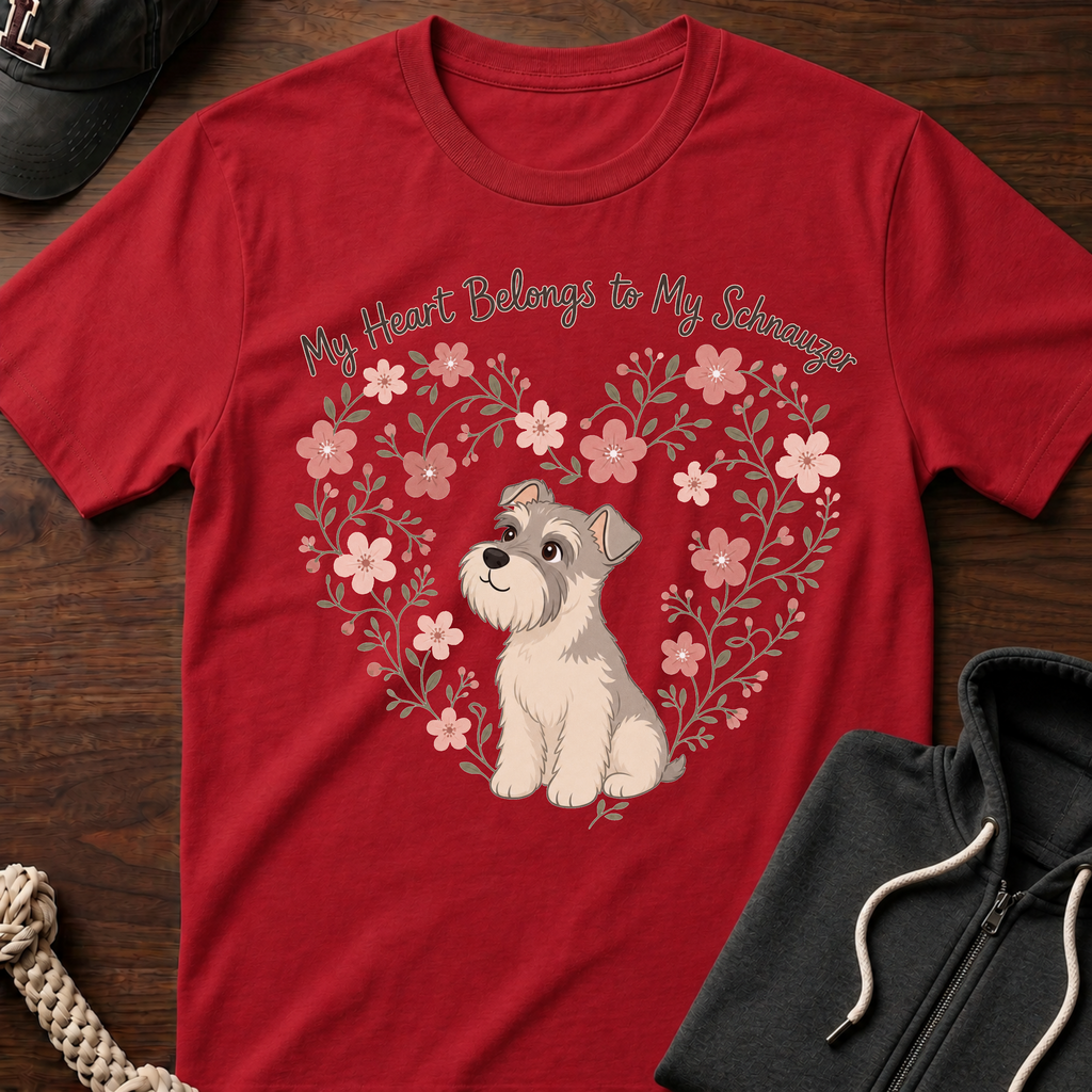 My Heart Belongs To My Schnauzer T-Shirt