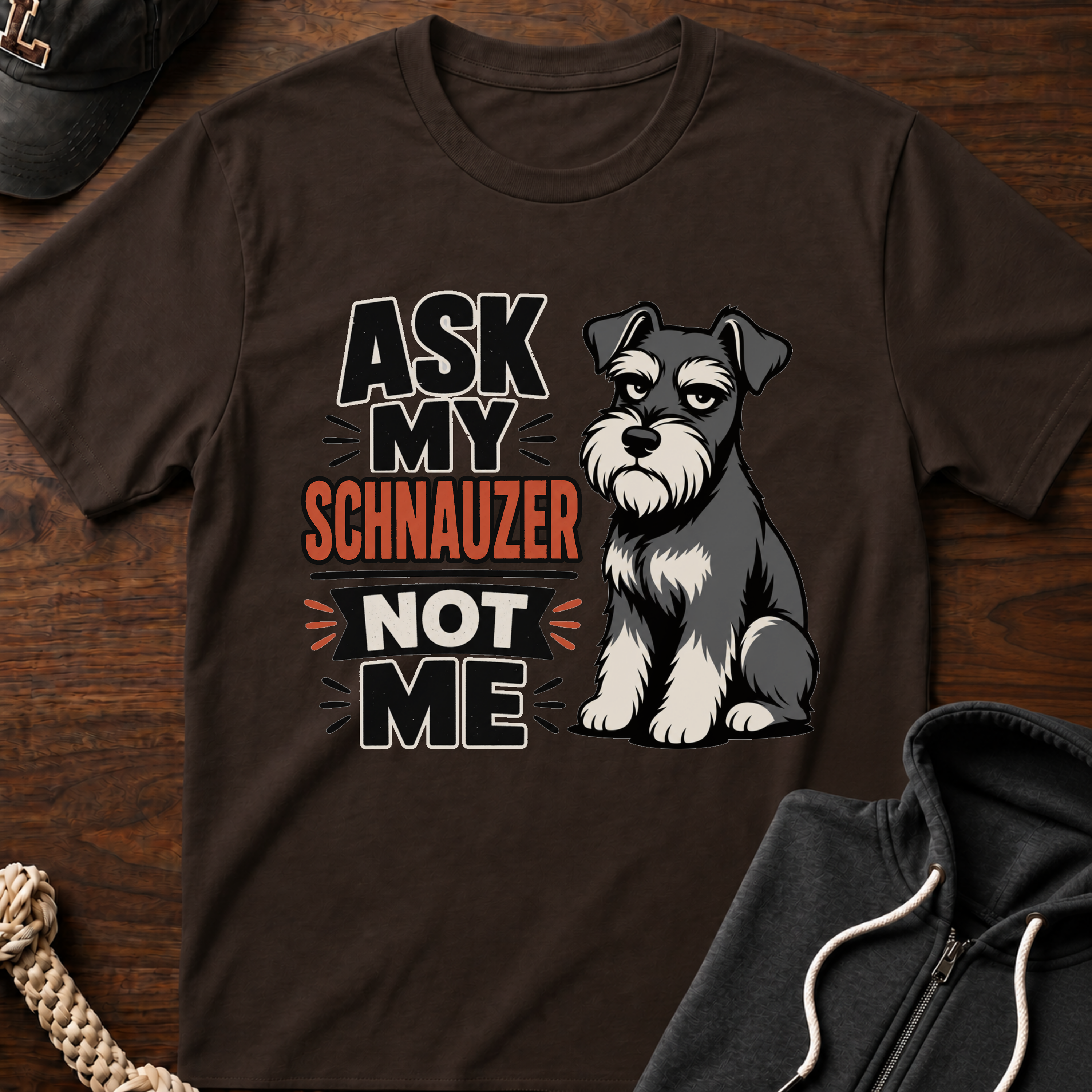 Ask My Schnauzer Not Me T-Shirt