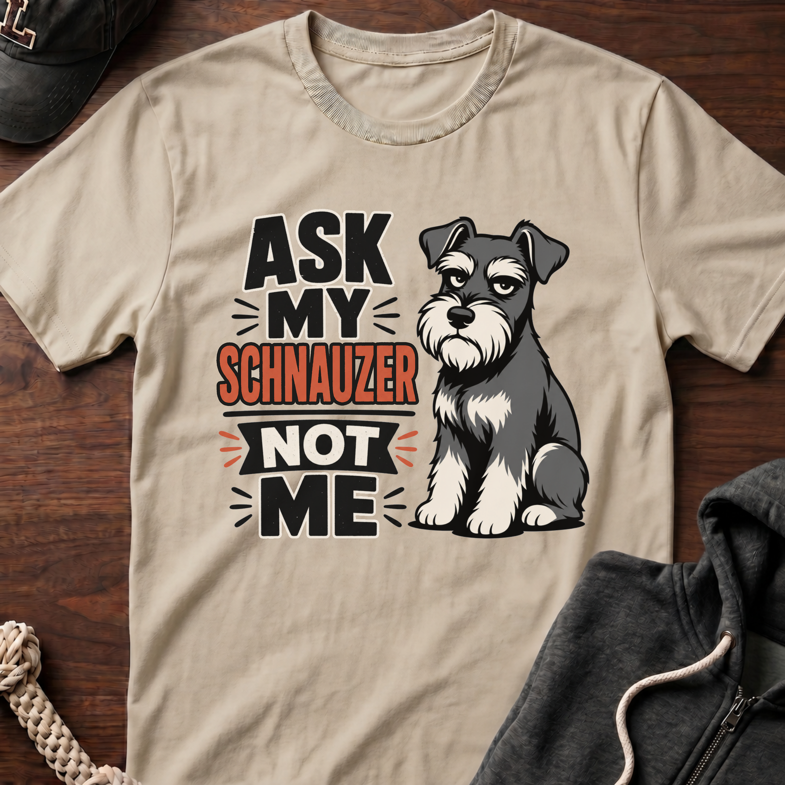 Ask My Schnauzer Not Me T-Shirt