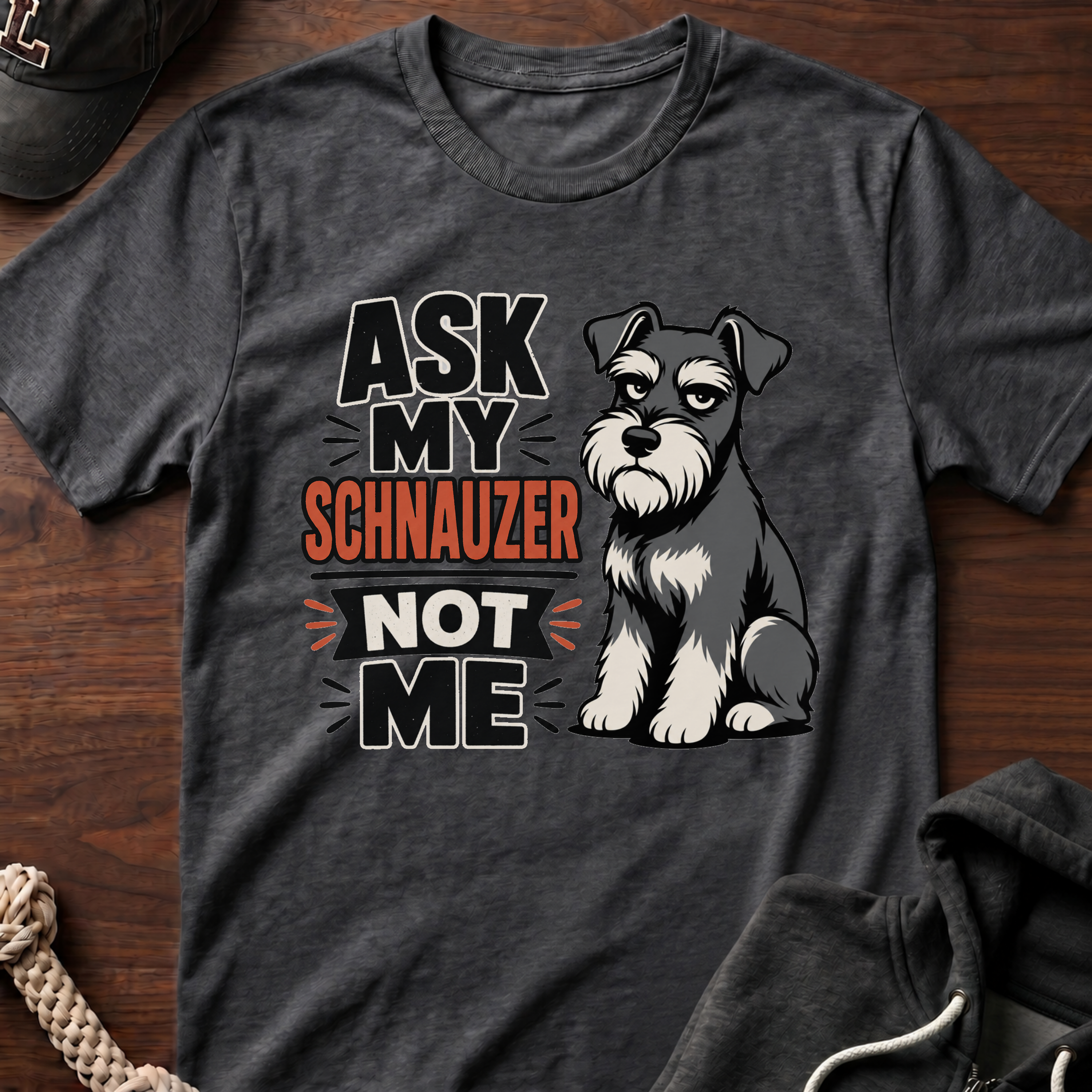 Ask My Schnauzer Not Me T-Shirt