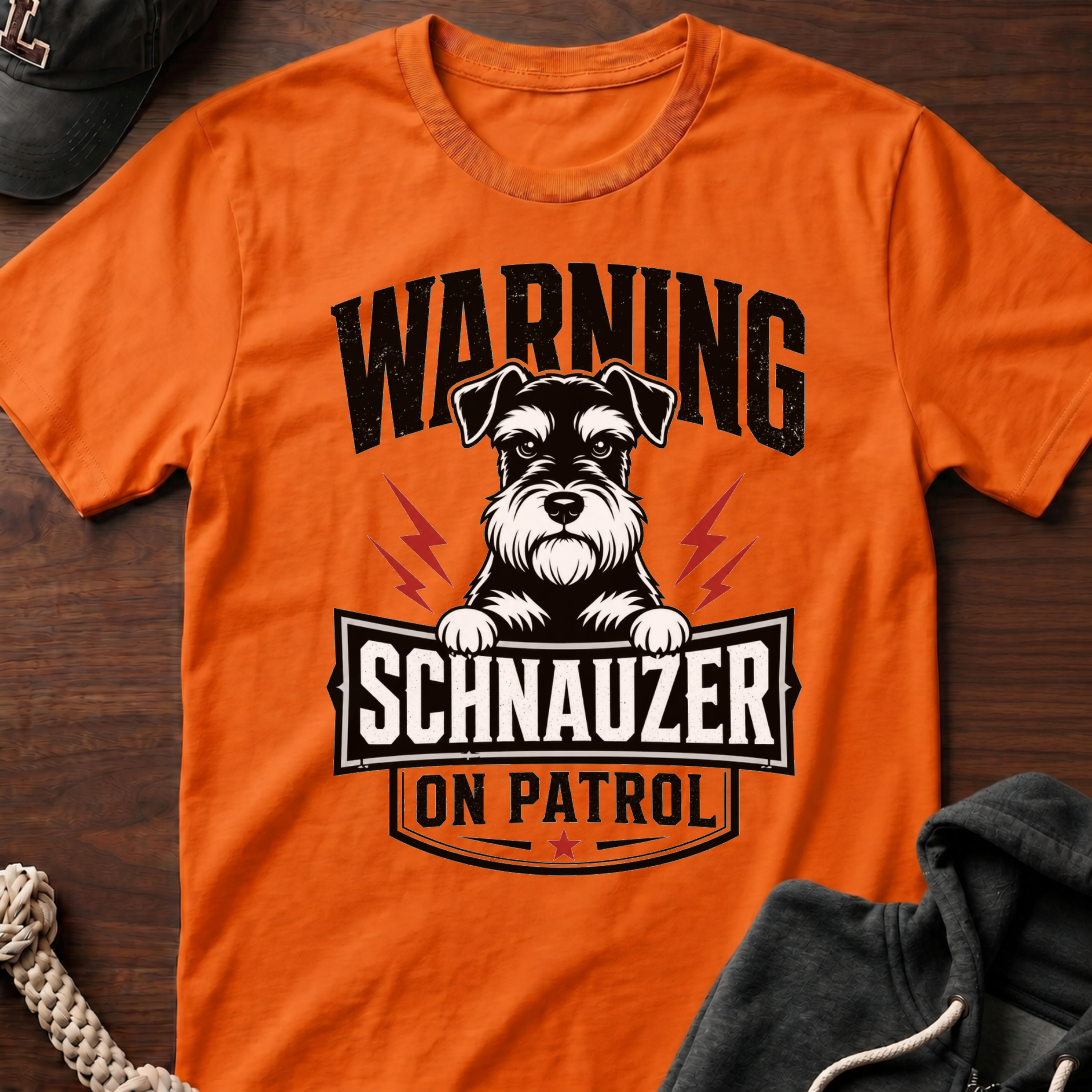Warning Schnauzer On Patrol T-Shirt