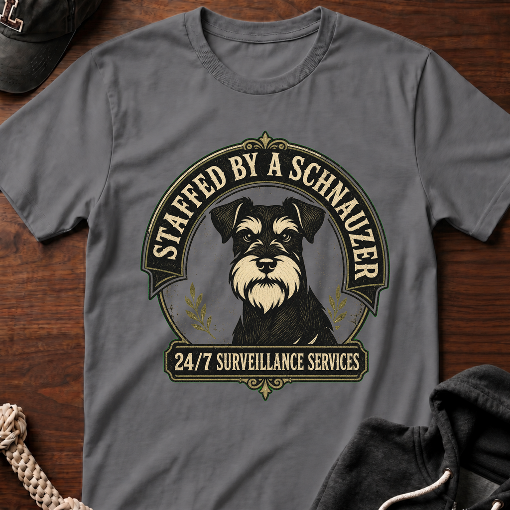 Staffed By A Schnauzer 02 T-Shirt