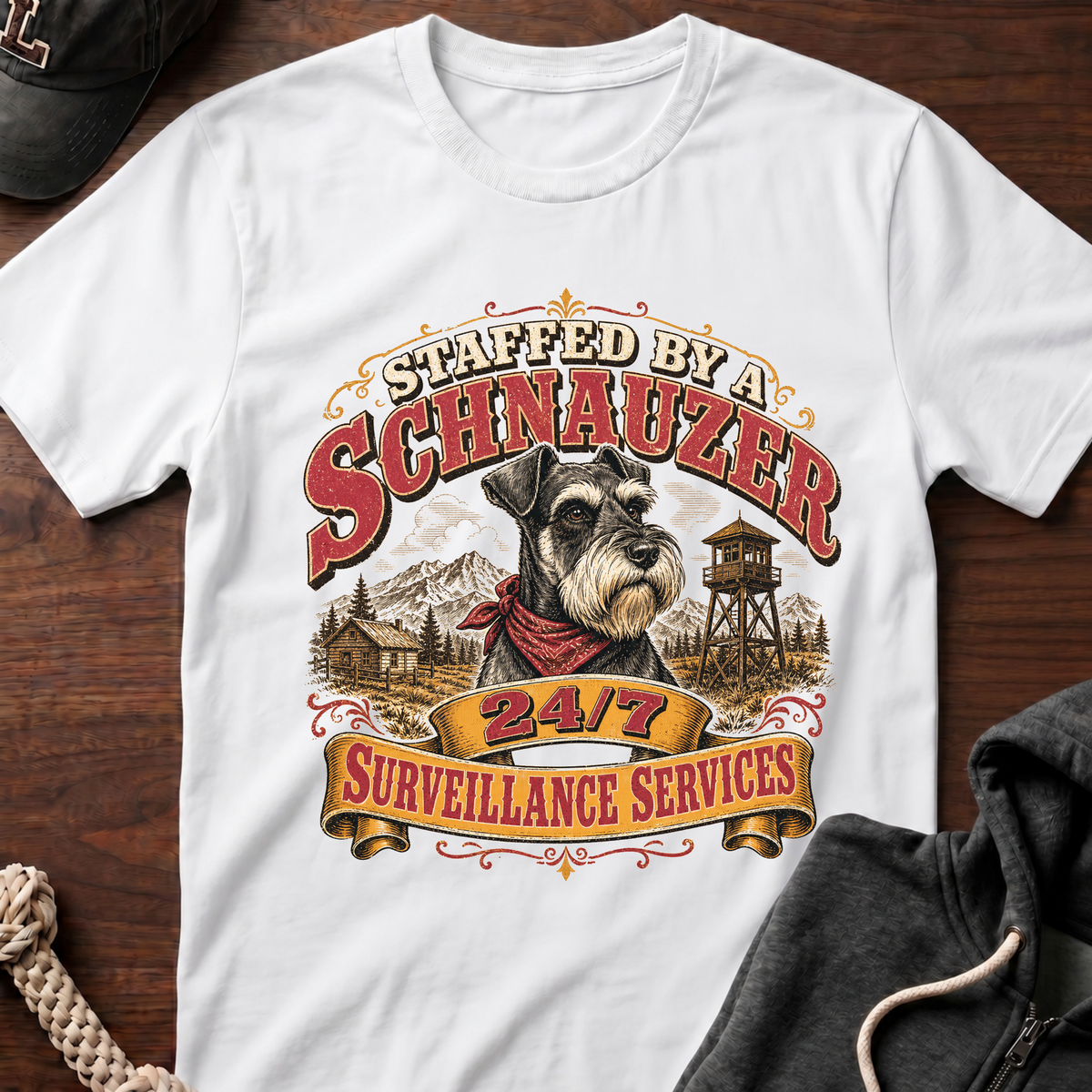 Staffed By A Schnauzer T-Shirt