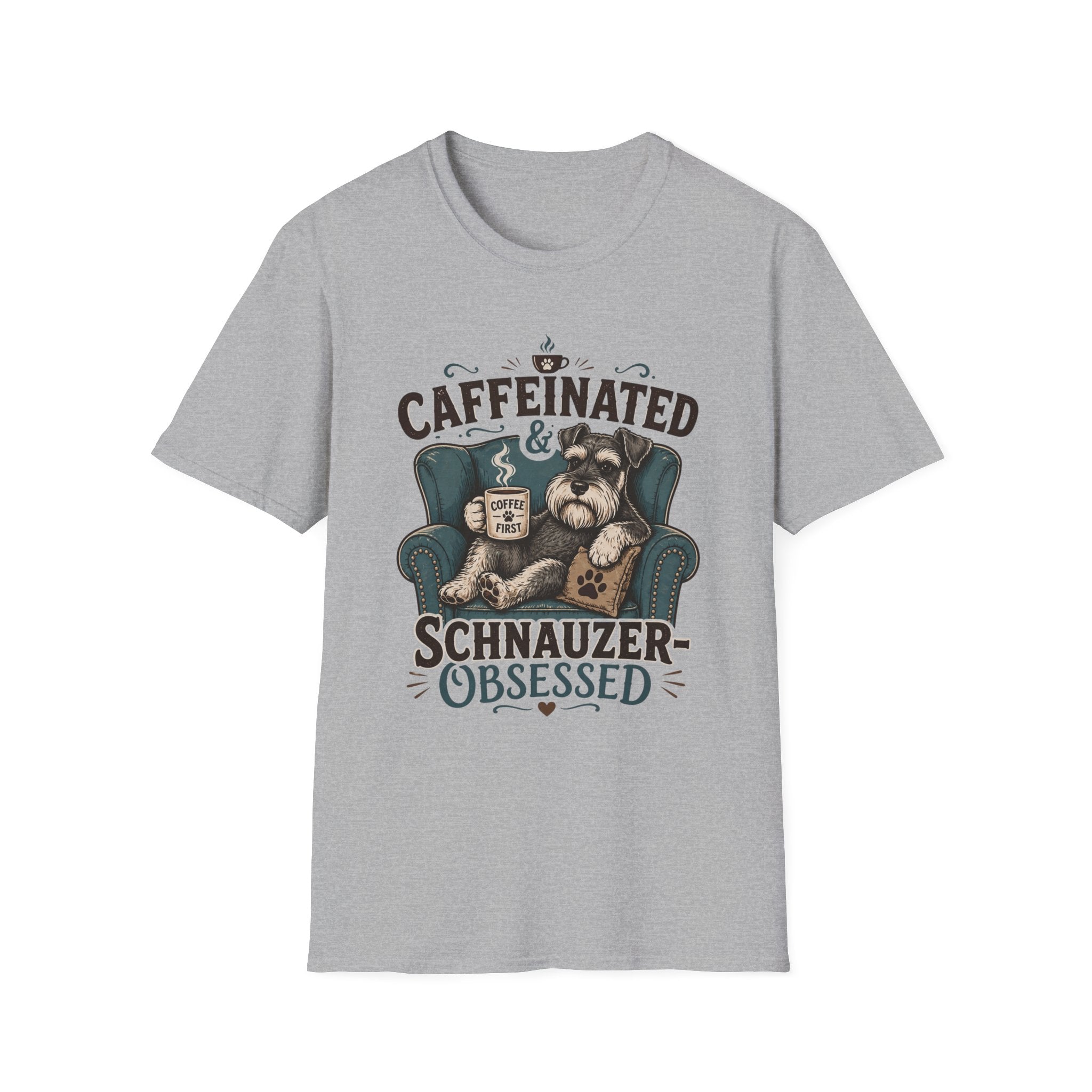 Caffeinated & Schnauzer-Obsessed T-Shirt