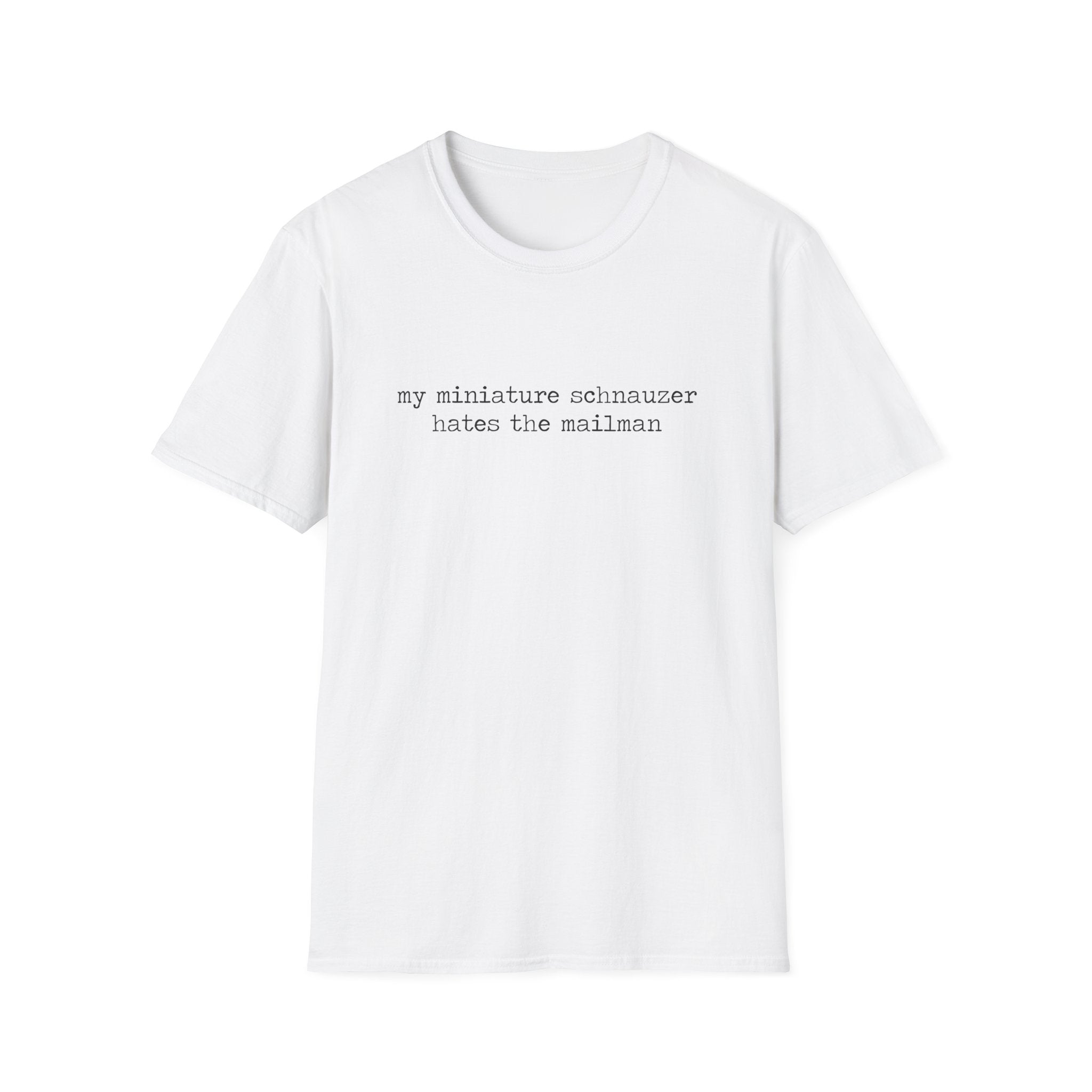 hates the mailman_BLACK T‑Shirt