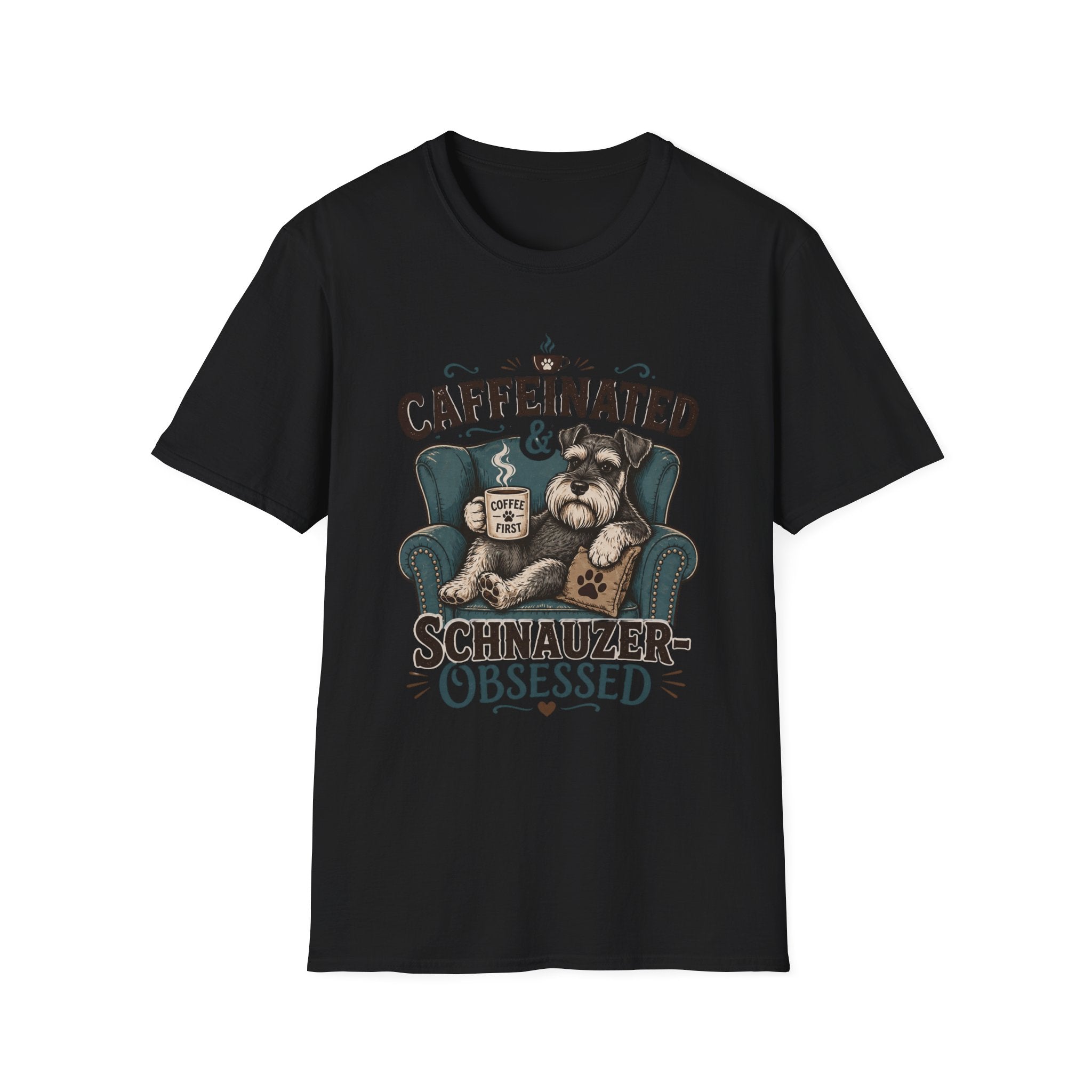 Caffeinated & Schnauzer-Obsessed T-Shirt