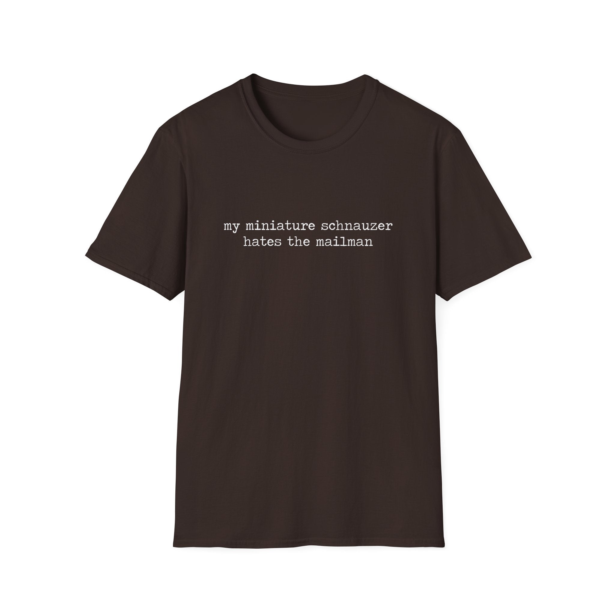 hates the mailman_WHITE T-Shirt