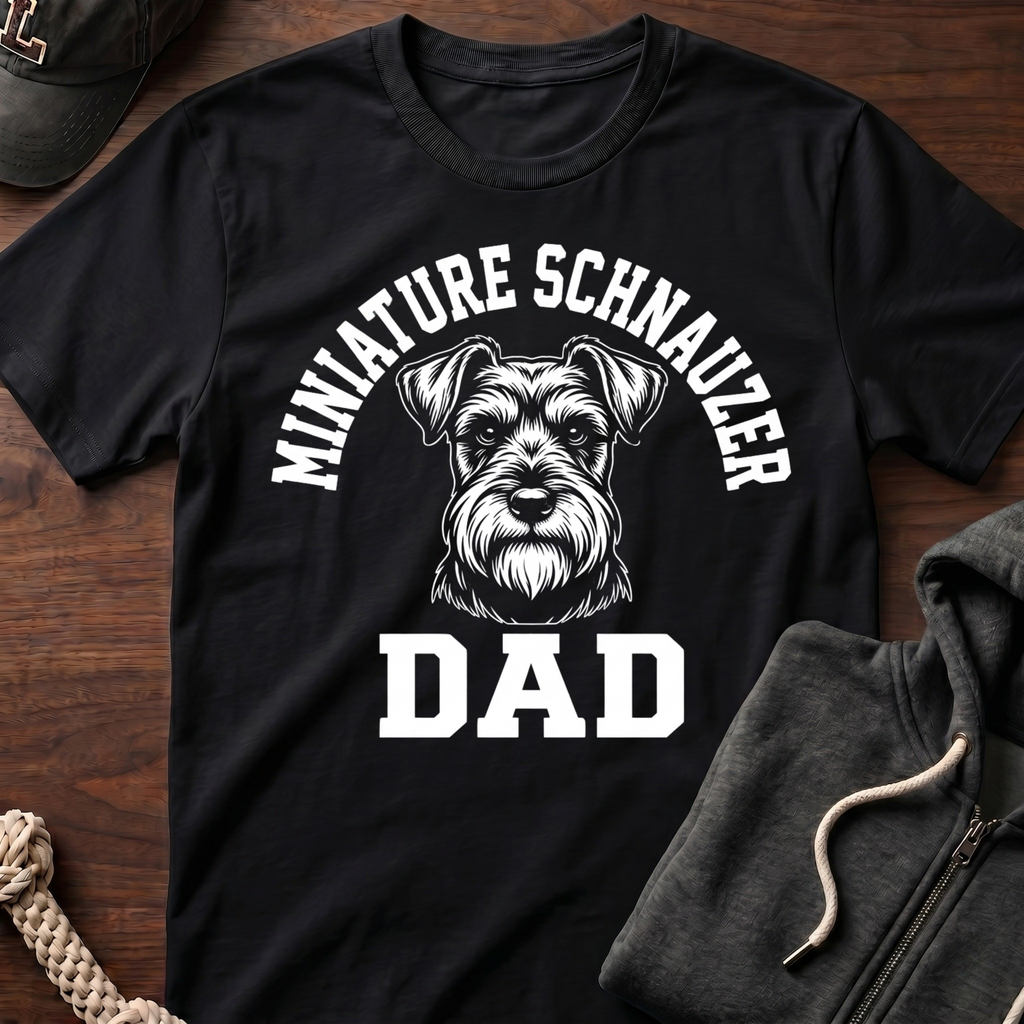 Miniature Schnauzer Dad_WHITE T-Shirt