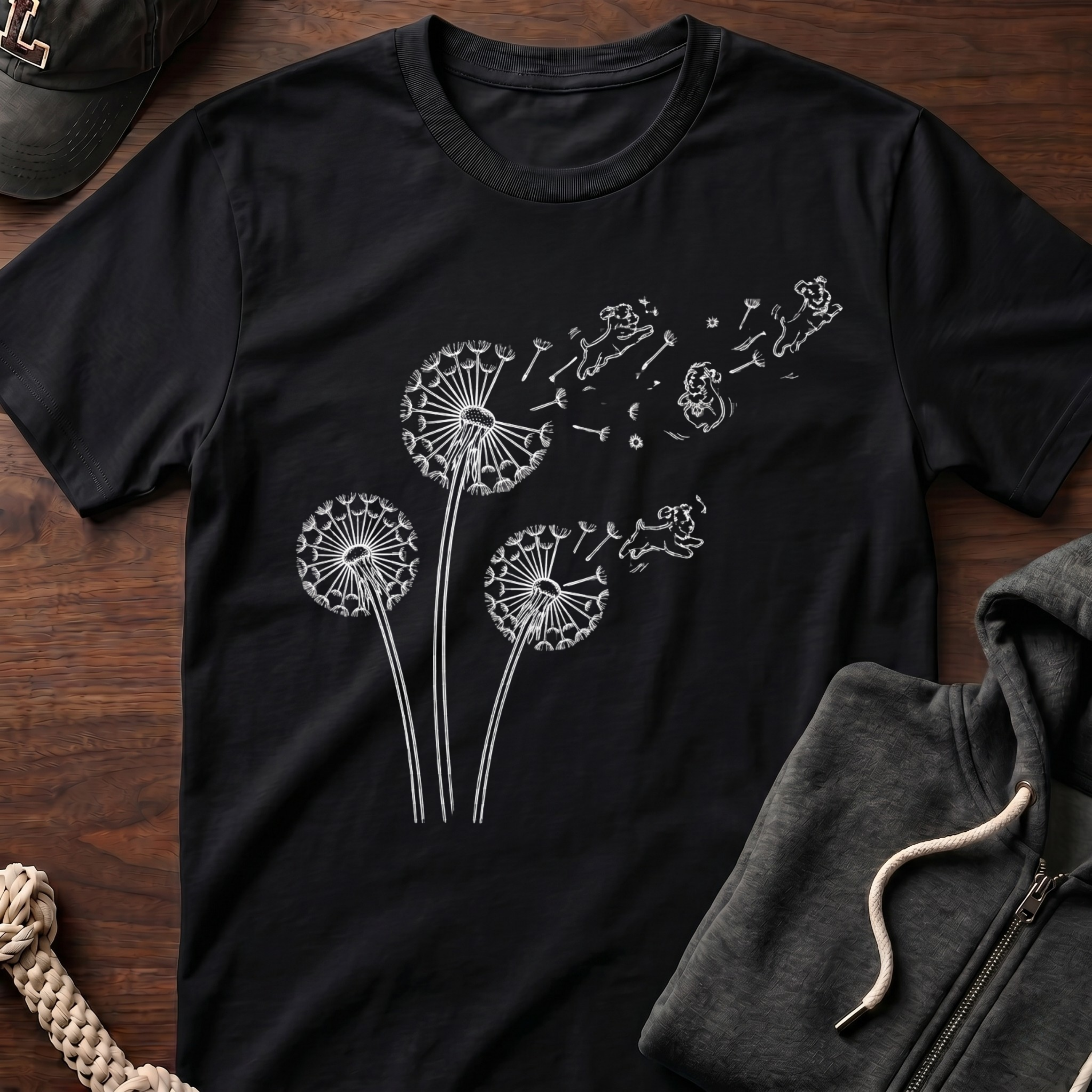 Dandelion Flight_WHITE T-Shirt