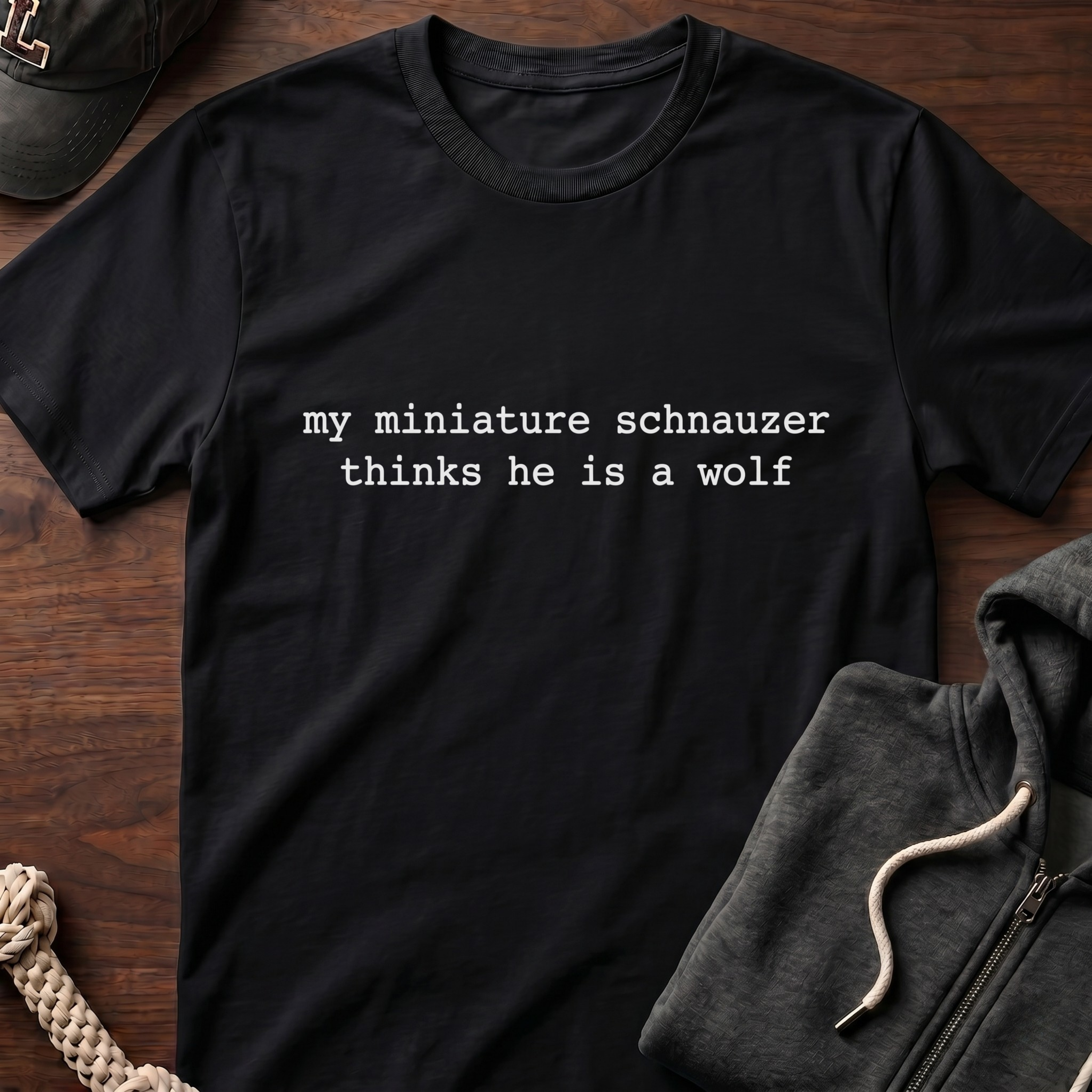 thinks he is a wolf WHITE T-Shirt