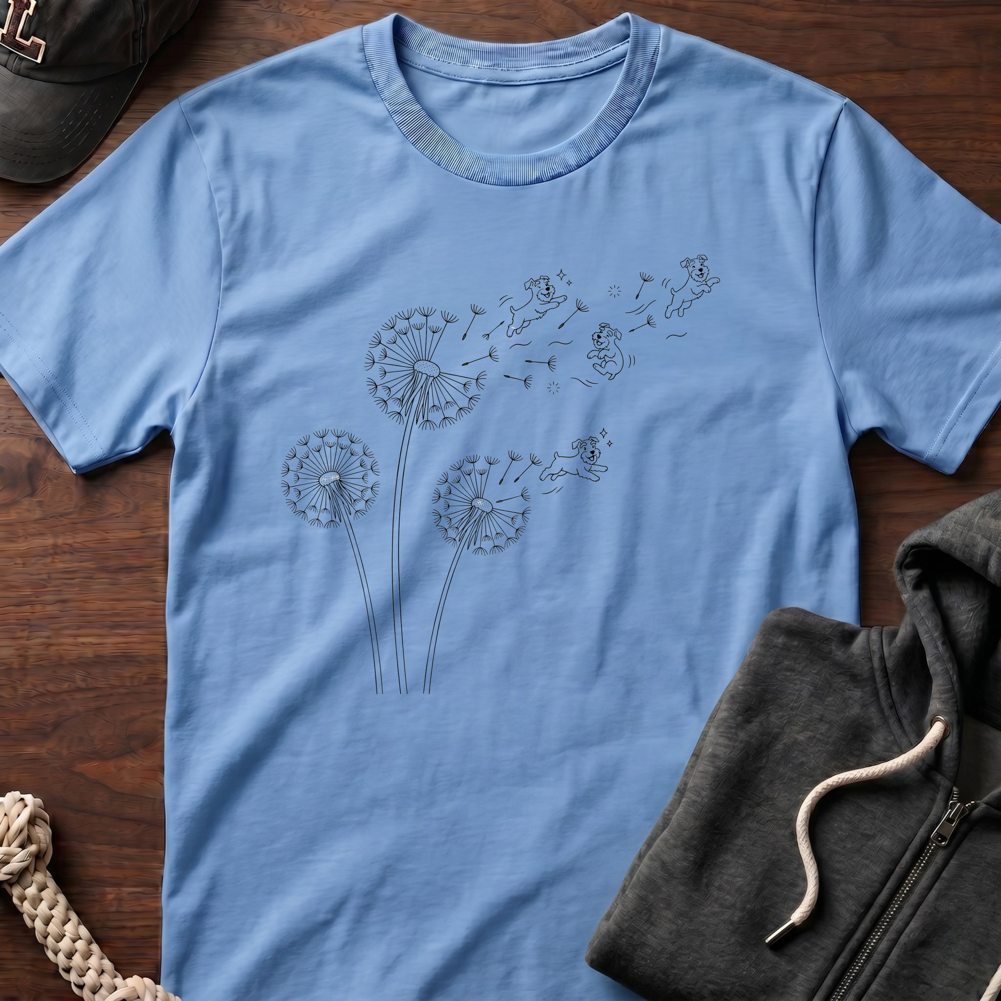 Dandelion Flight_BLACK T‑Shirt