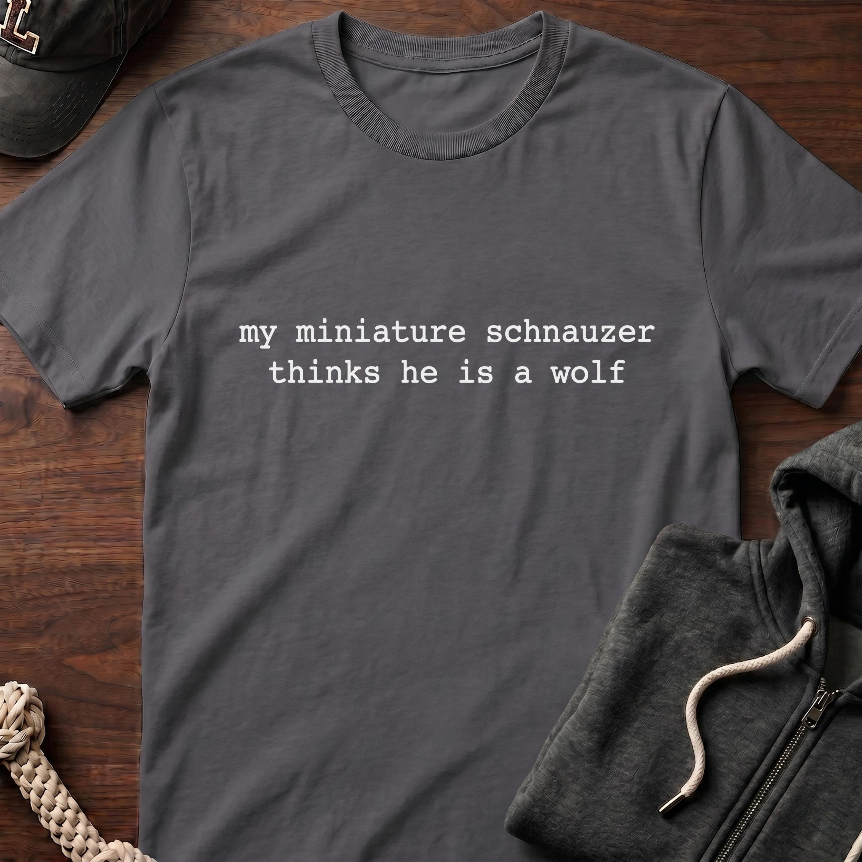 thinks he is a wolf WHITE T-Shirt