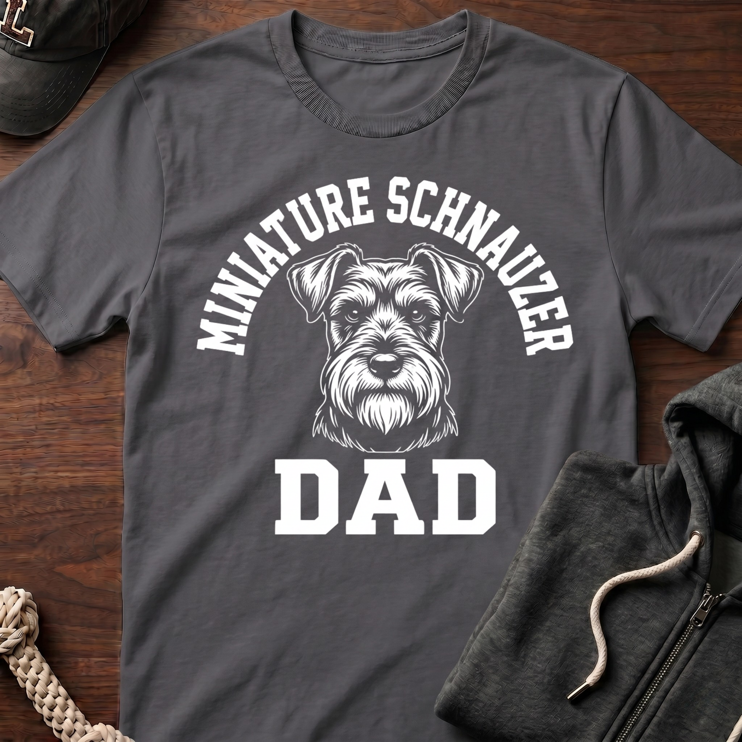 Miniature Schnauzer Dad_WHITE T-Shirt