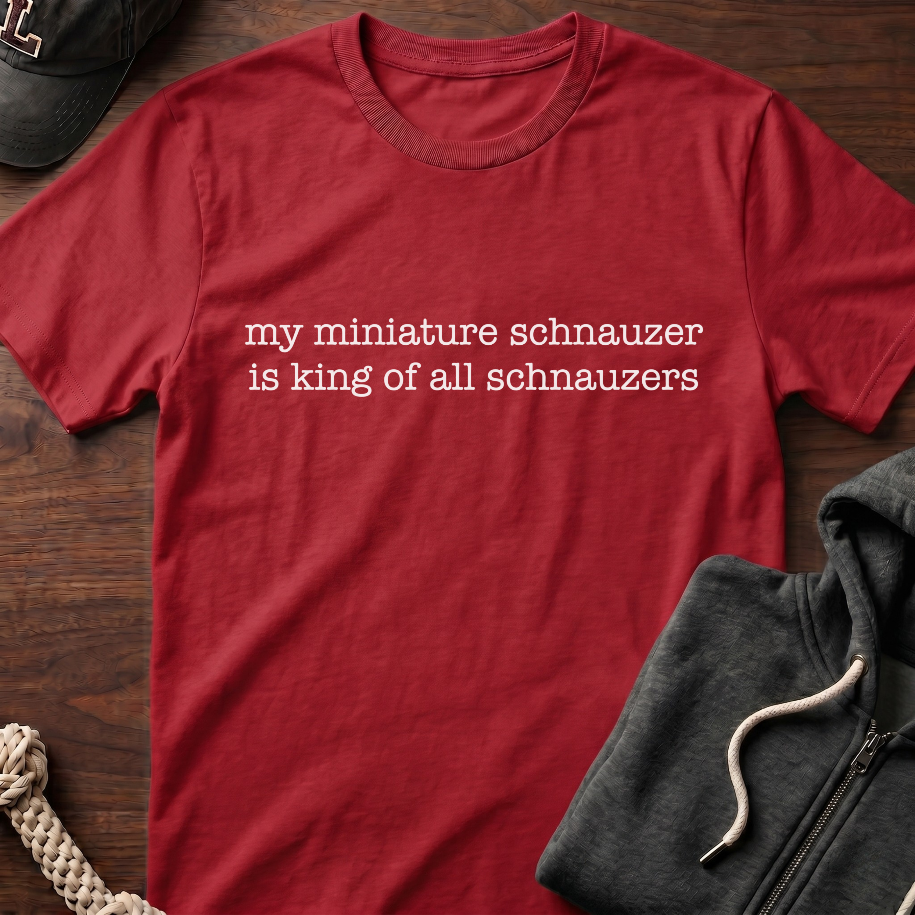 king of all schnauzers_WHITE T-Shirt