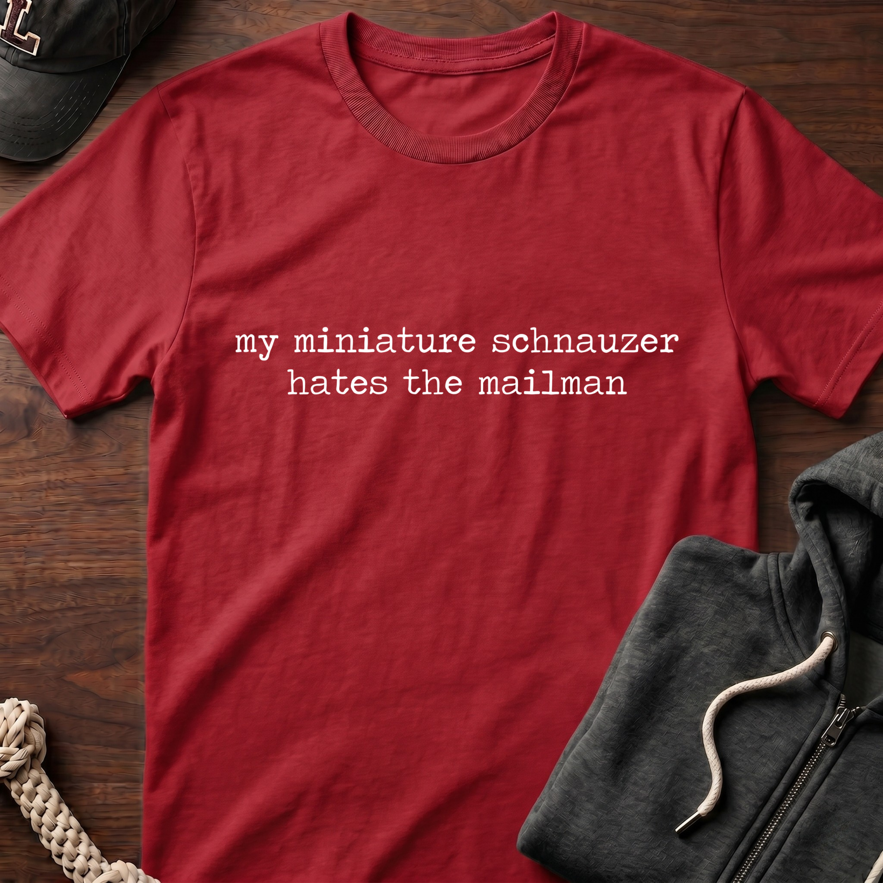 hates the mailman_WHITE T-Shirt