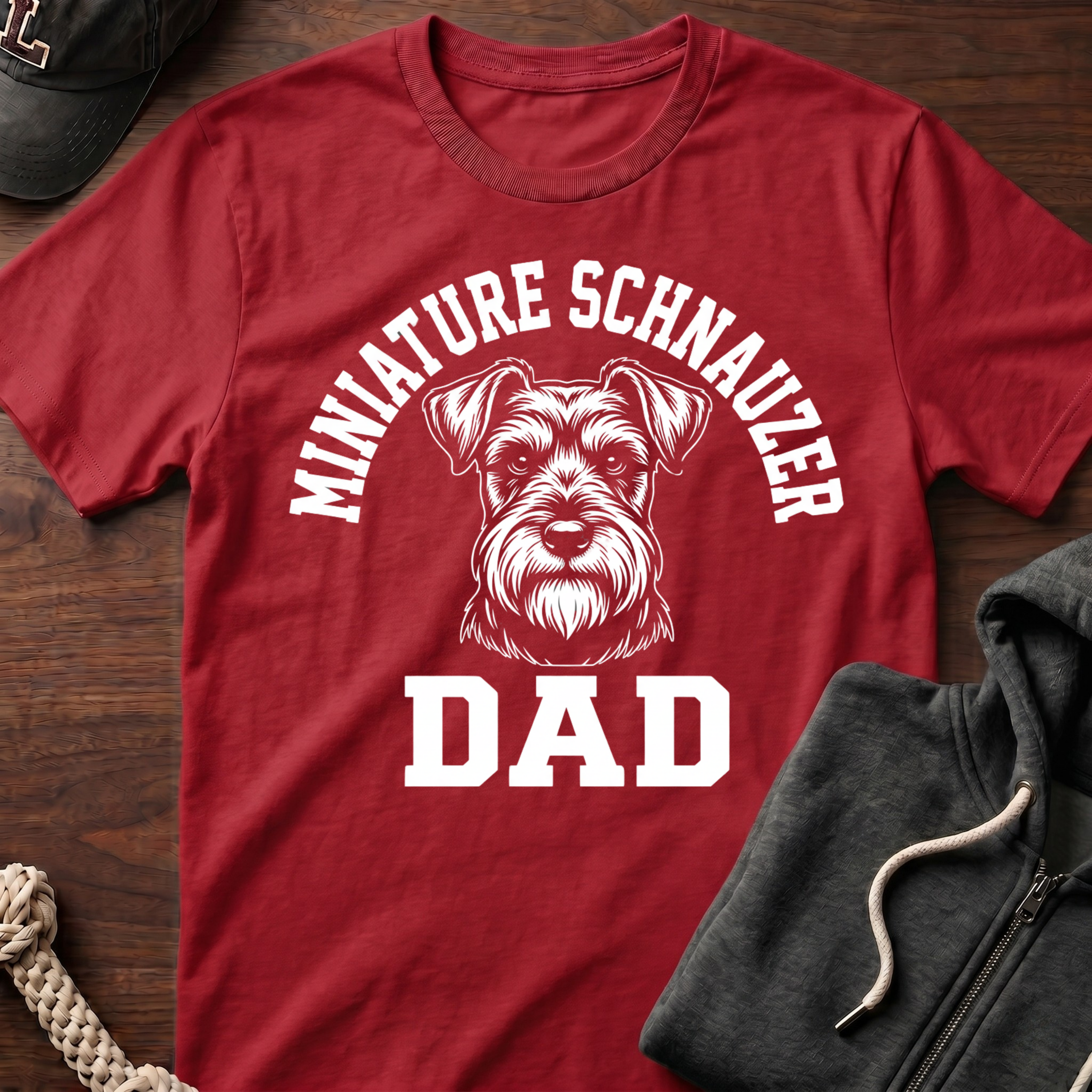 Miniature Schnauzer Dad_WHITE T-Shirt
