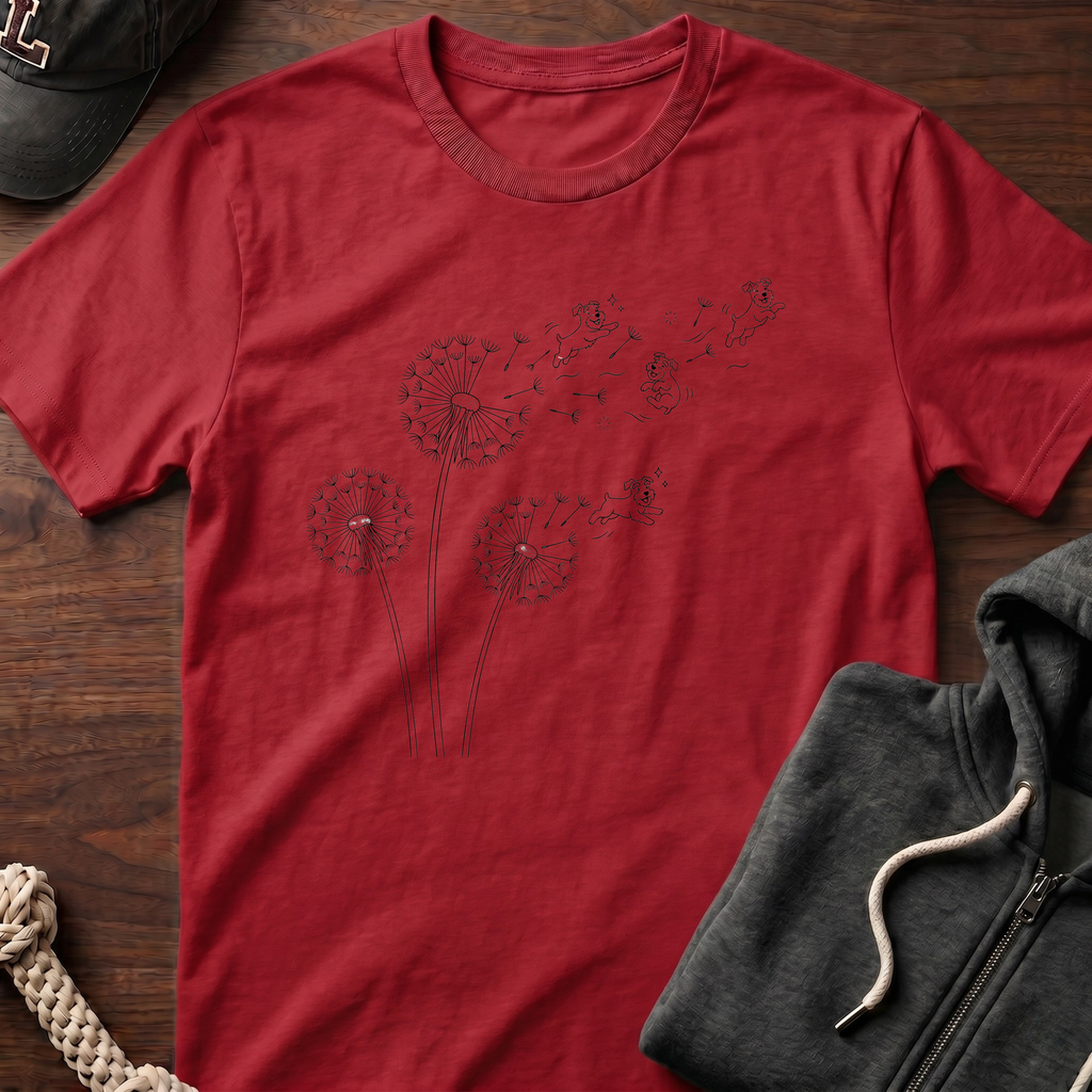 Dandelion Flight_BLACK T‑Shirt