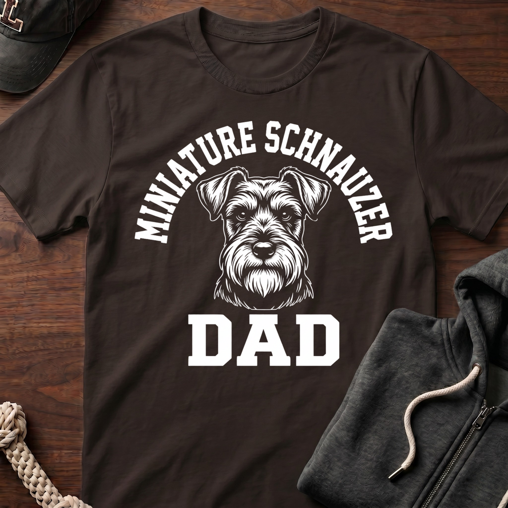 Miniature Schnauzer Dad_WHITE T-Shirt