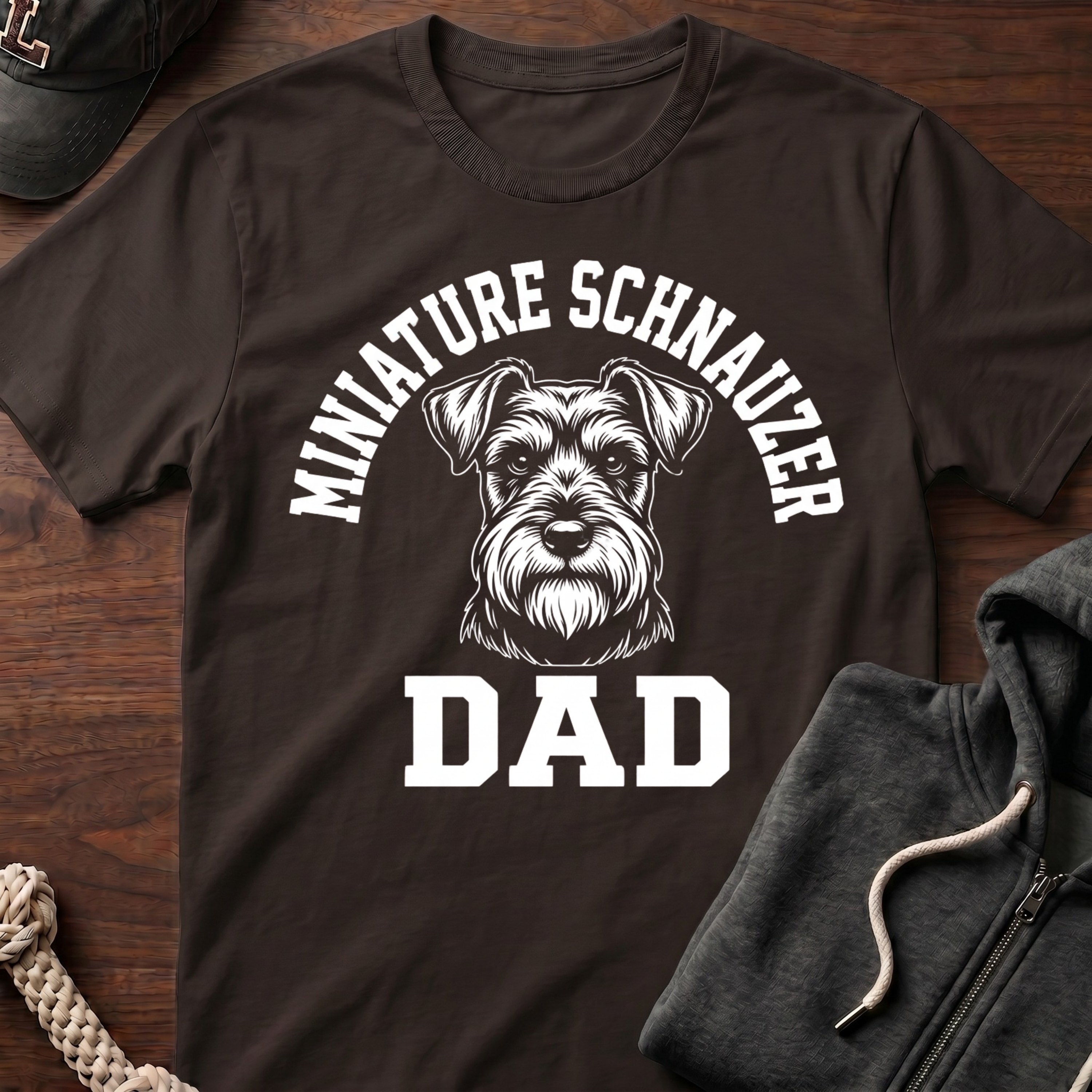Miniature Schnauzer Dad_WHITE T-Shirt