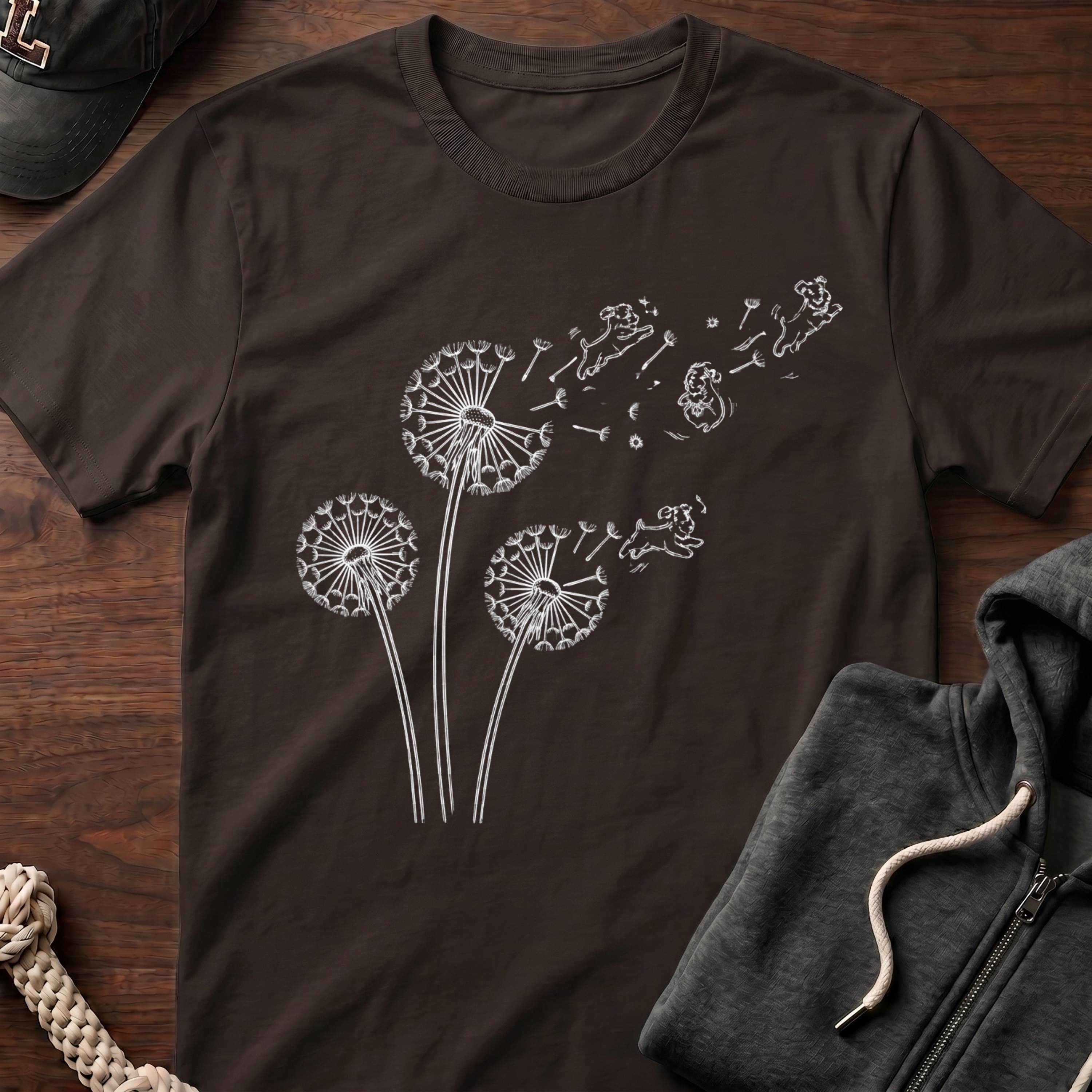 Dandelion Flight_WHITE T-Shirt