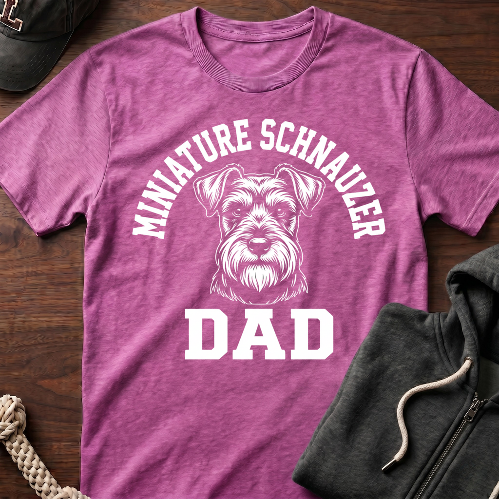 Miniature Schnauzer Dad_WHITE T-Shirt