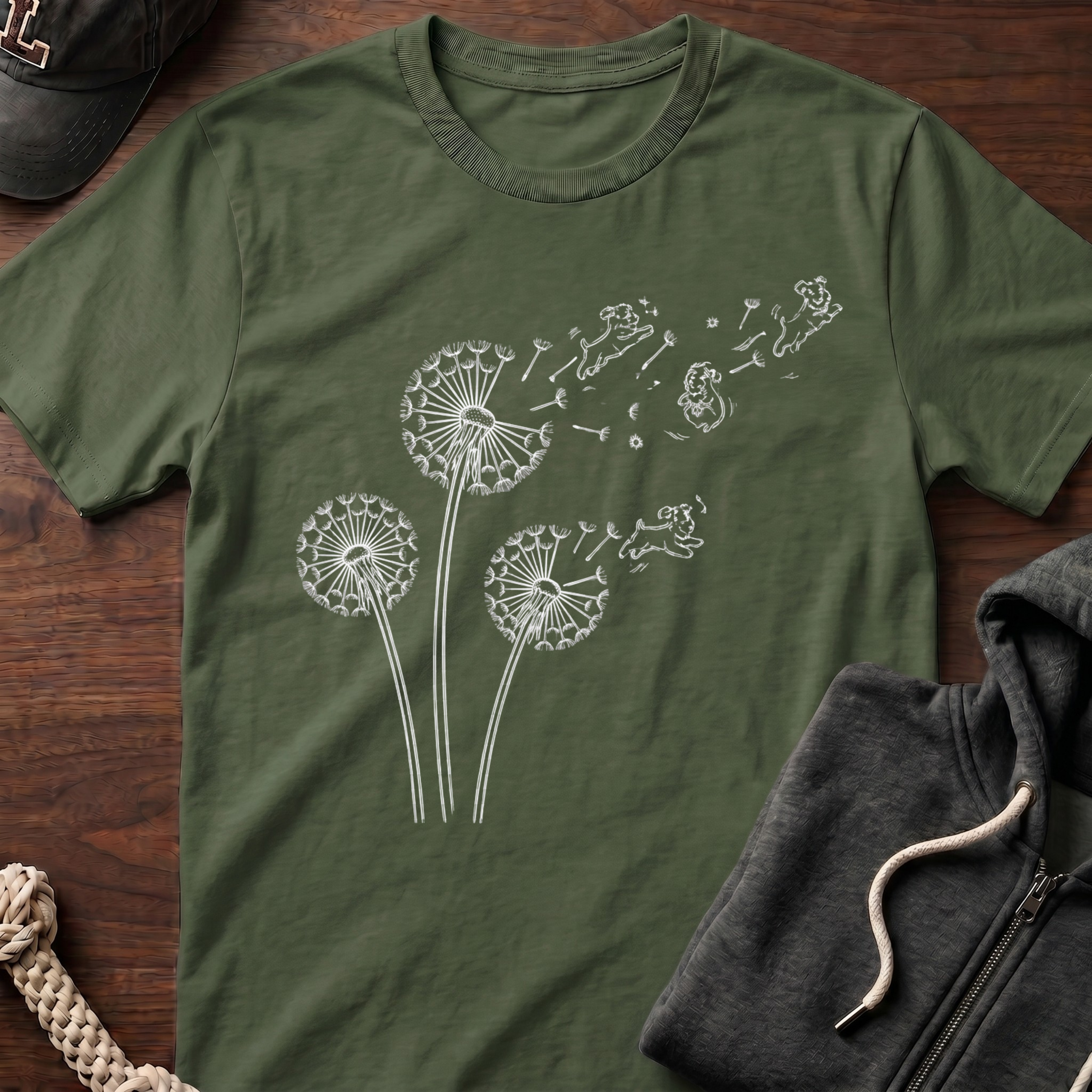 Dandelion Flight_WHITE T-Shirt
