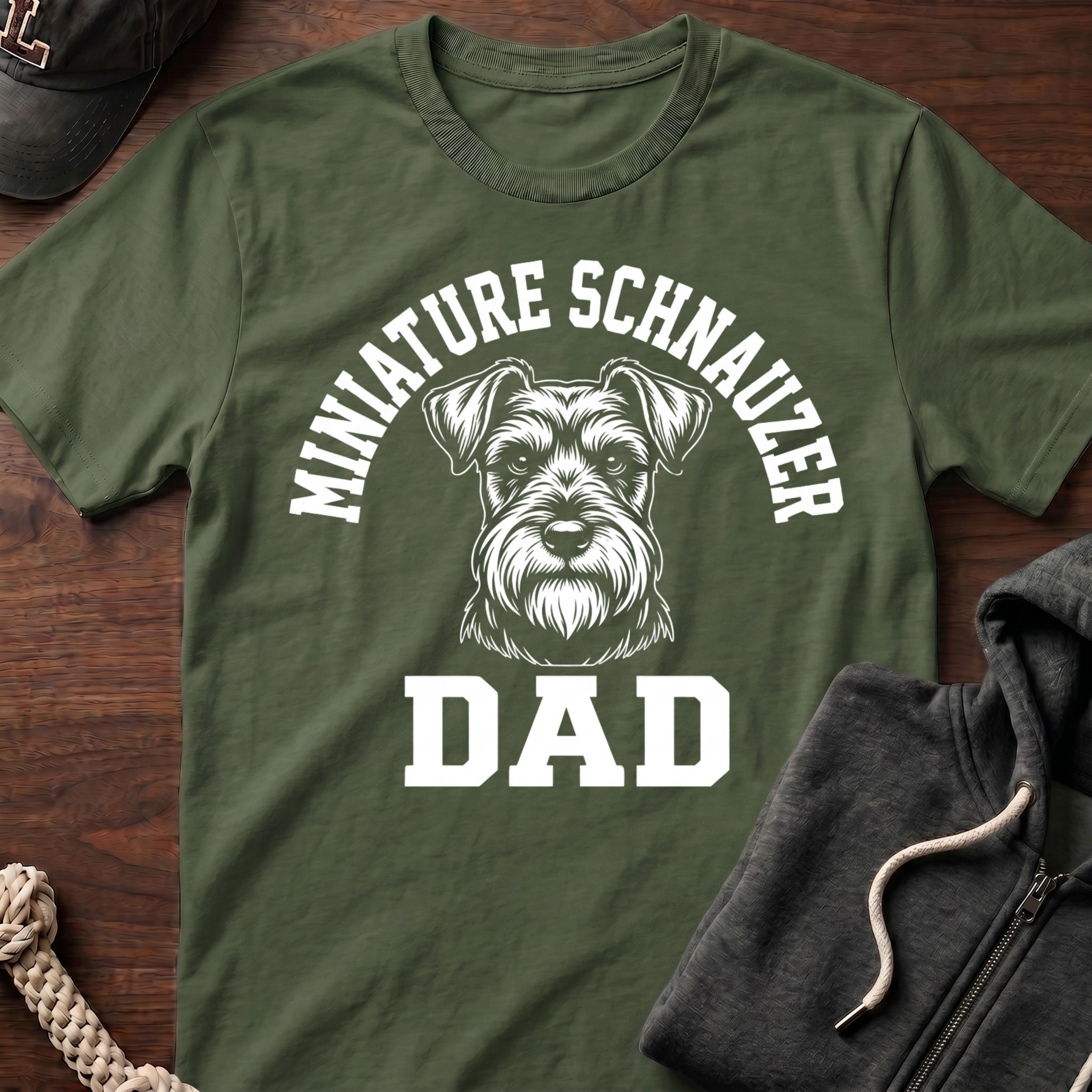 Miniature Schnauzer Dad_WHITE T-Shirt