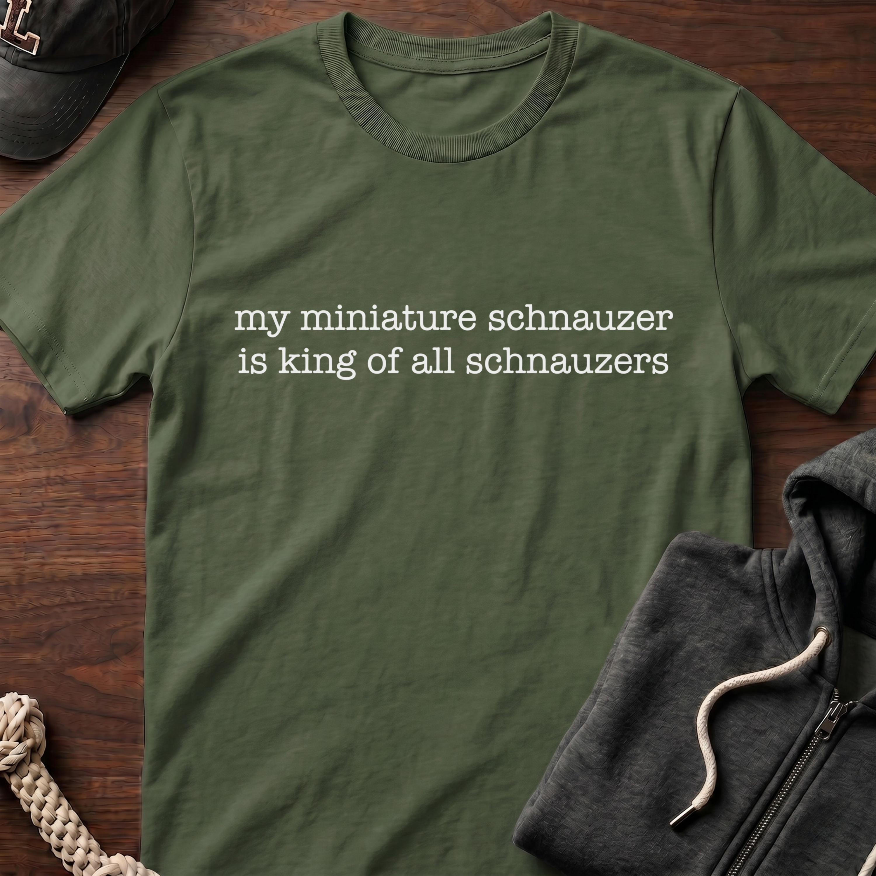 king of all schnauzers_WHITE T-Shirt