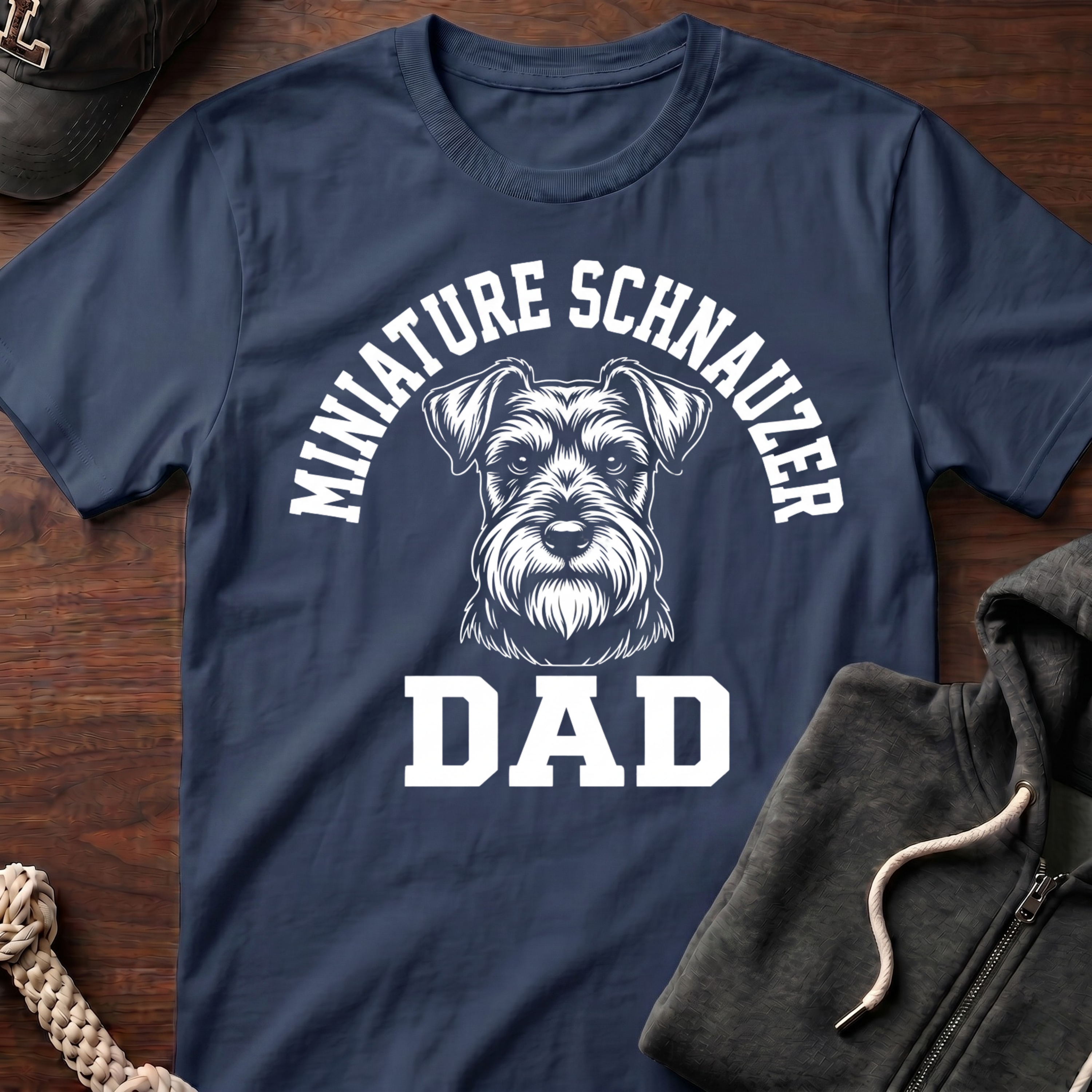 Miniature Schnauzer Dad_WHITE T-Shirt