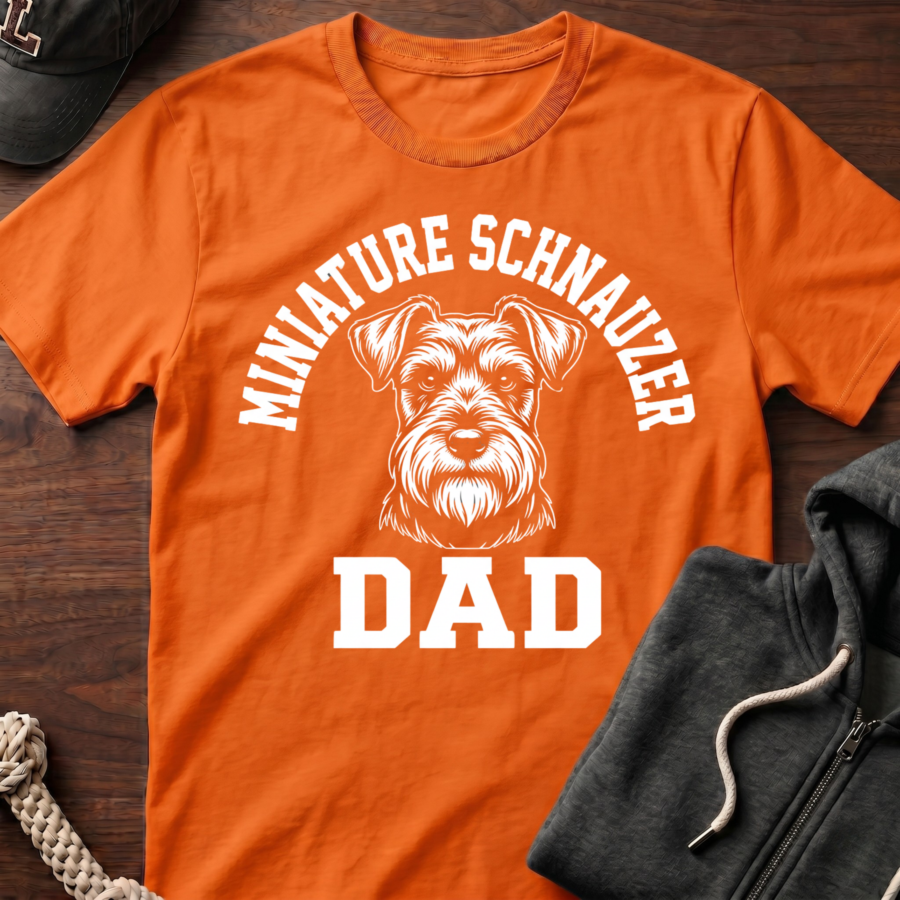 Miniature Schnauzer Dad_WHITE T-Shirt