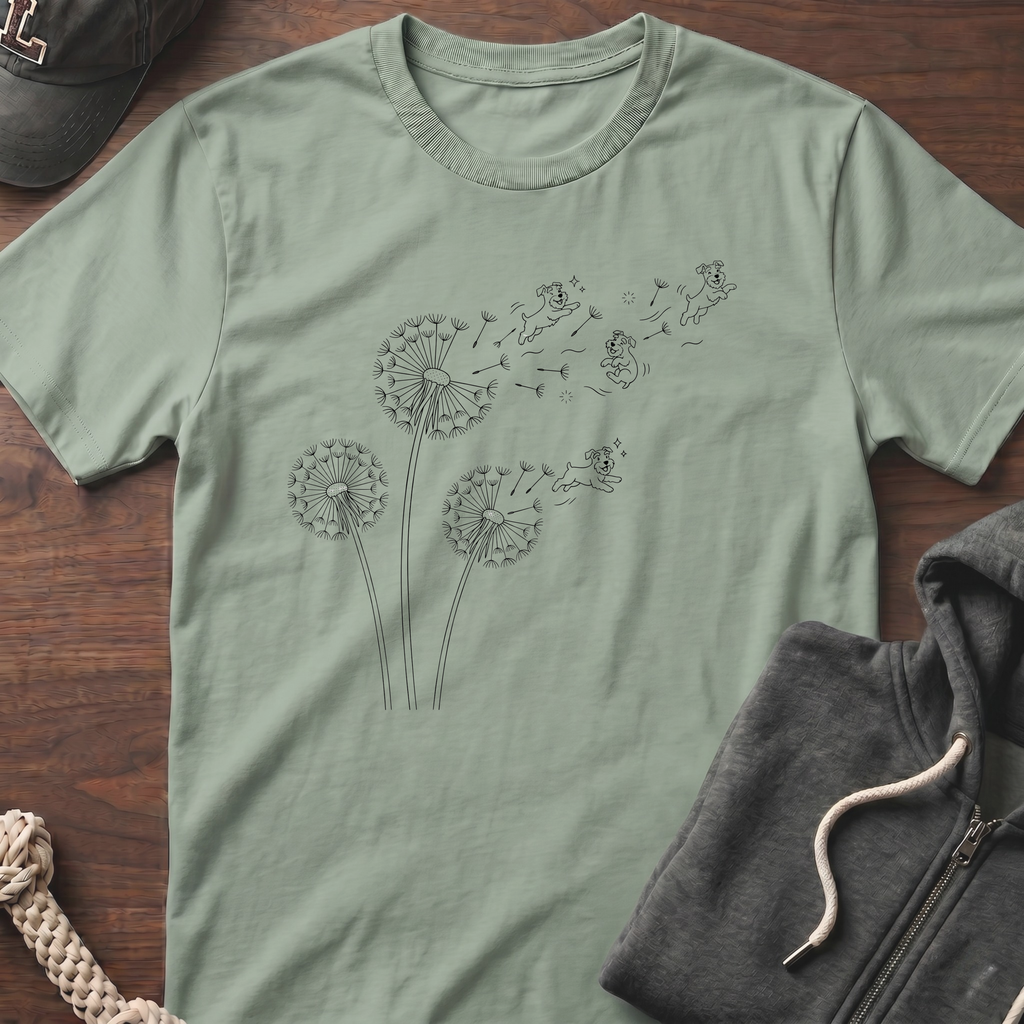 Dandelion Flight_BLACK T‑Shirt